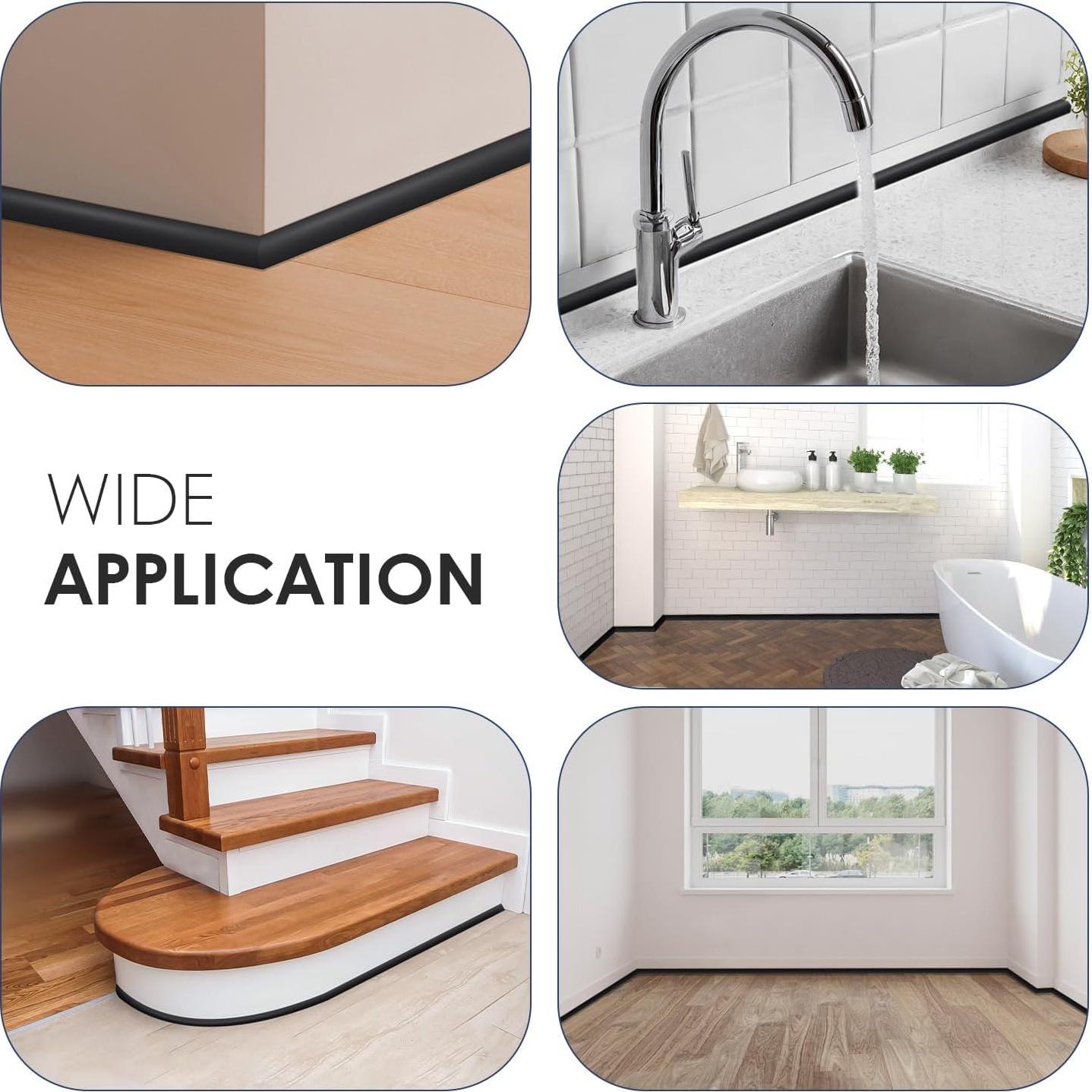 Moldura Flexible Autoadhesiva PATTENGO 401.3 cm Negra