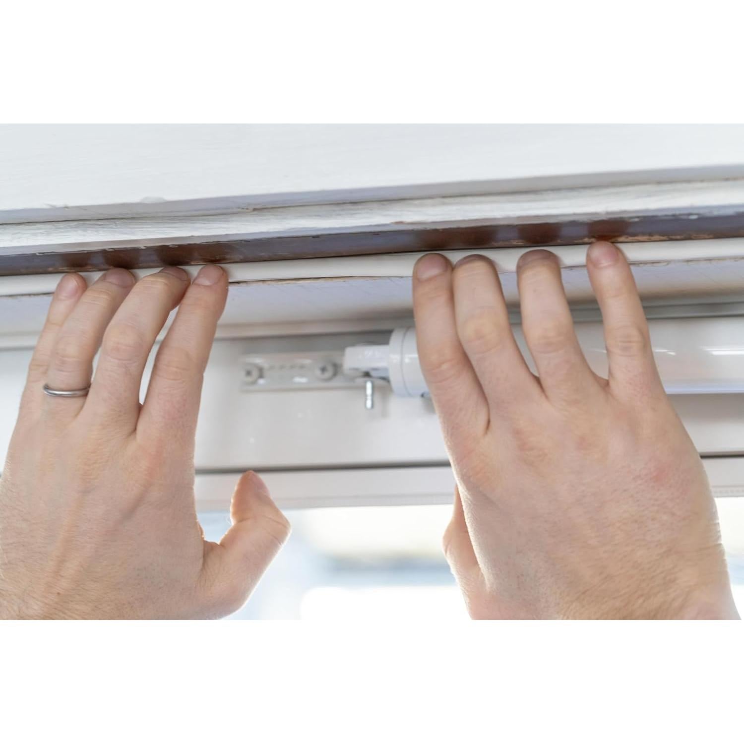 Sello de burlete de silicona Duck Brand 17 ft autoadhesivo blanco