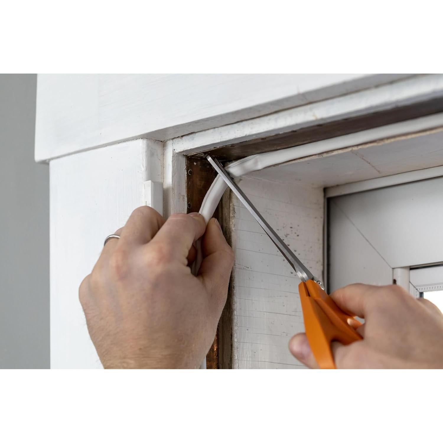 Sello de burlete de silicona Duck Brand 17 ft autoadhesivo blanco