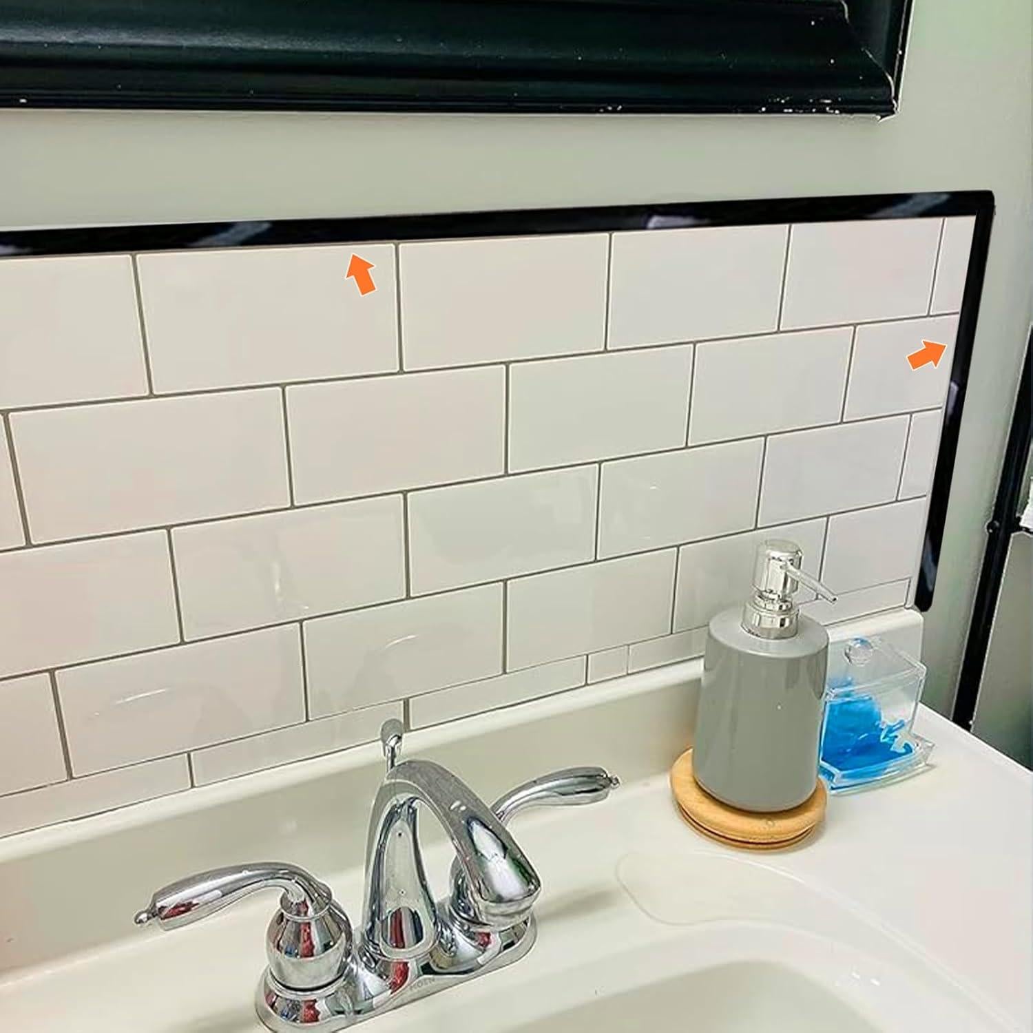 Tira de Moldura de Calafateo Flexible WSIWZAI 6m Negro