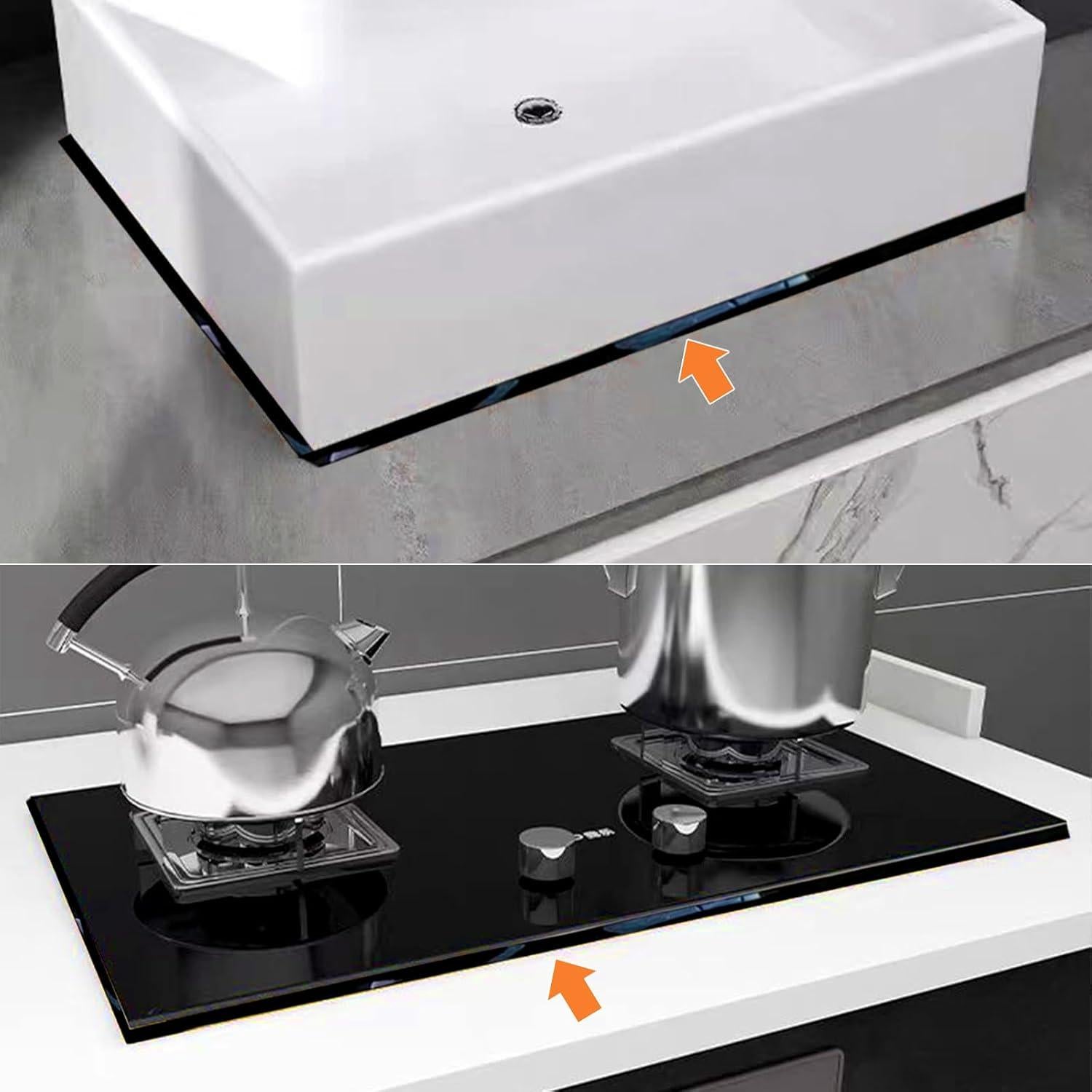 Tira de Moldura de Calafateo Flexible WSIWZAI 6m Negro