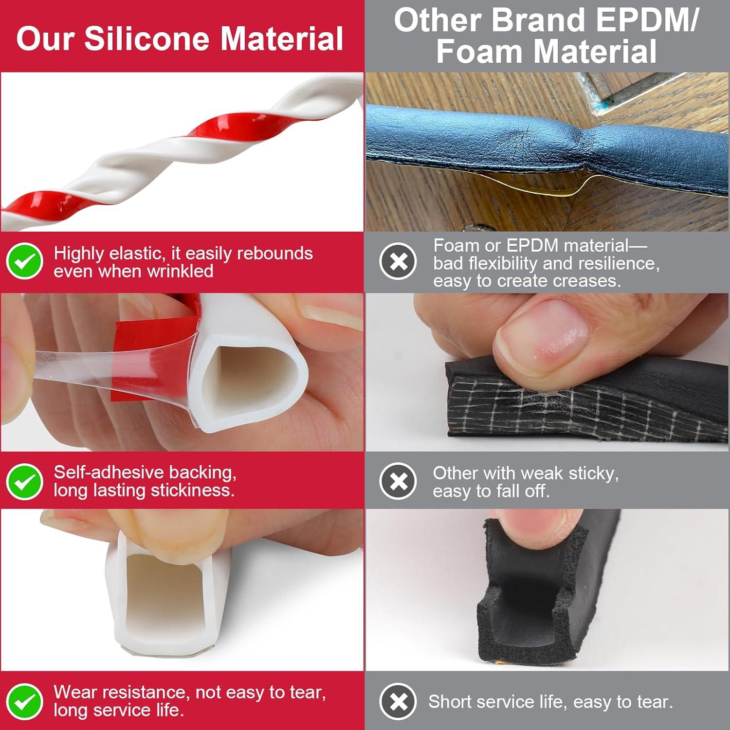 Tira de Sellado de Puerta Benory 6m Silicona Autoadhesiva