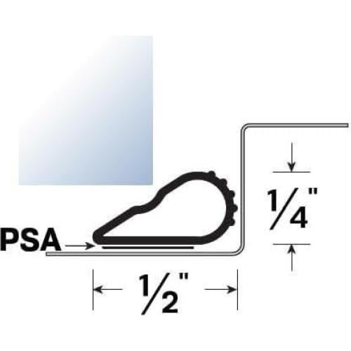 Sello de puerta aislante Trademark 6.1m silicona 1.27cm blanco
