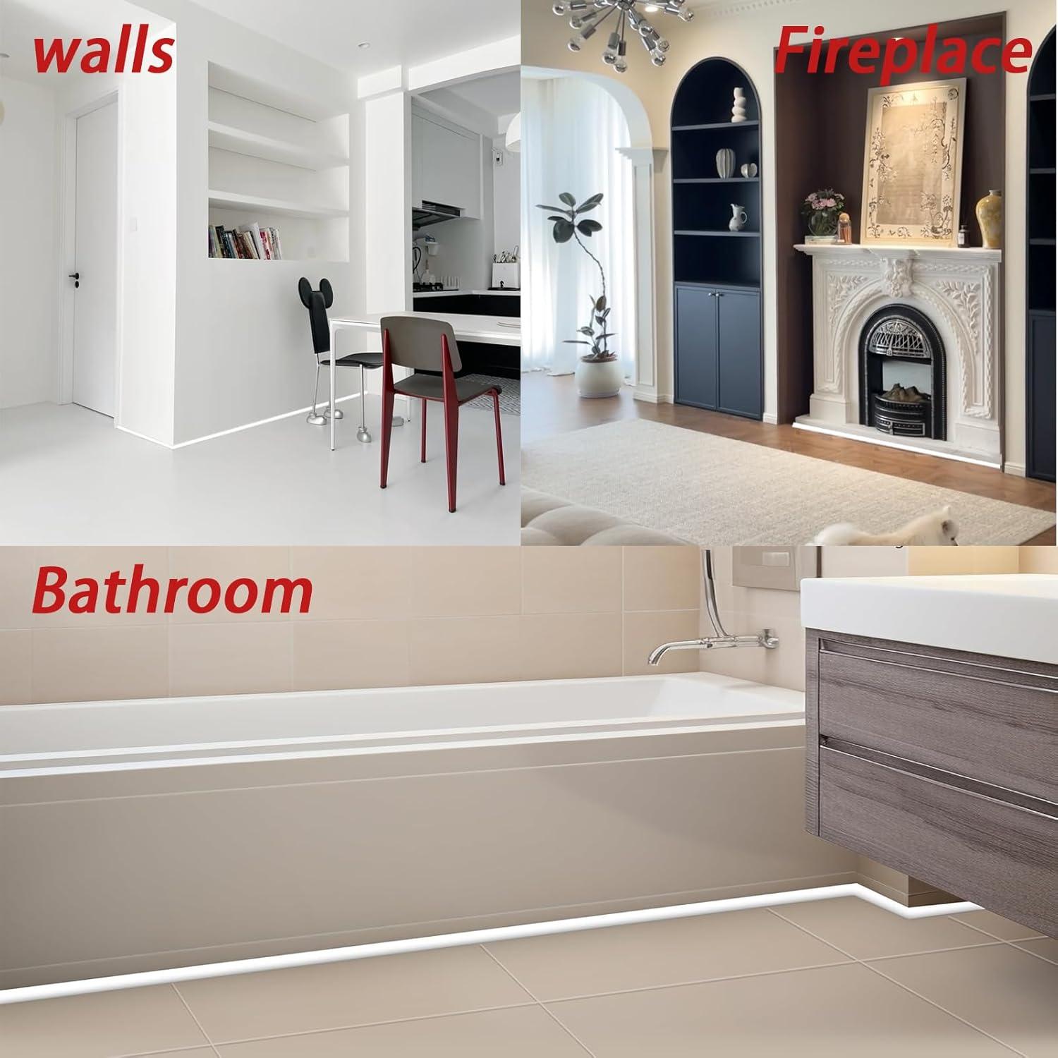 Moldura Flexible Autoadhesiva Ynotus 401.3cm Blanco para Esquinas