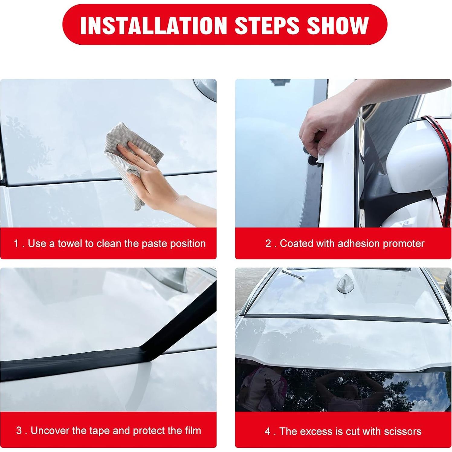 Tira de Sellado de Goma FengleAuto 5m x 30mm para Parabrisas