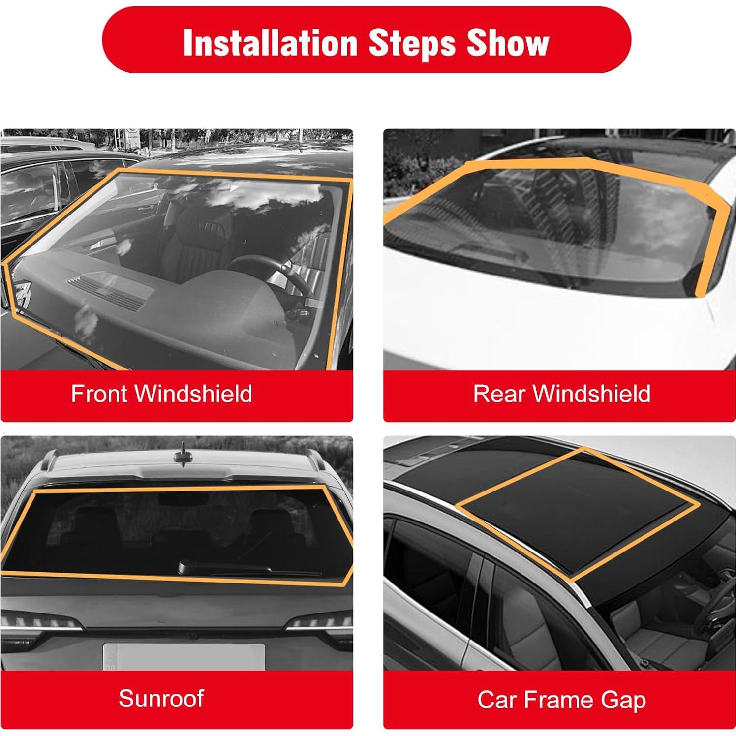 Tira de Sellado de Goma FengleAuto 5m x 30mm para Parabrisas