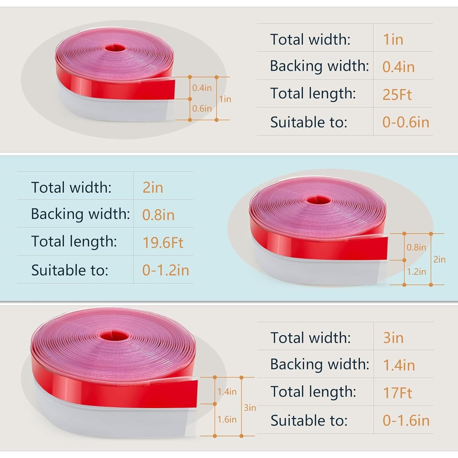 Sellado de Puerta de Silicona Bruiefpap 5.08 cm x 6.1 m Transparente