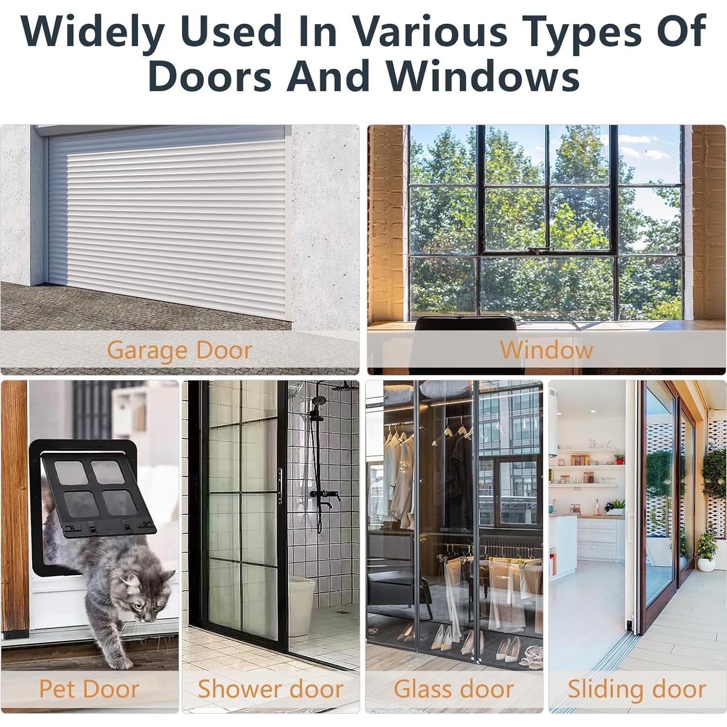 Sellado de Puerta de Silicona Bruiefpap 5.08 cm x 6.1 m Transparente