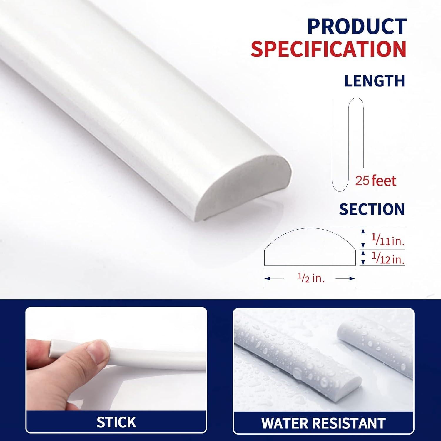 Tira de Moldura Autoadhesiva Art3dwallpanels 7.62 m Blanca