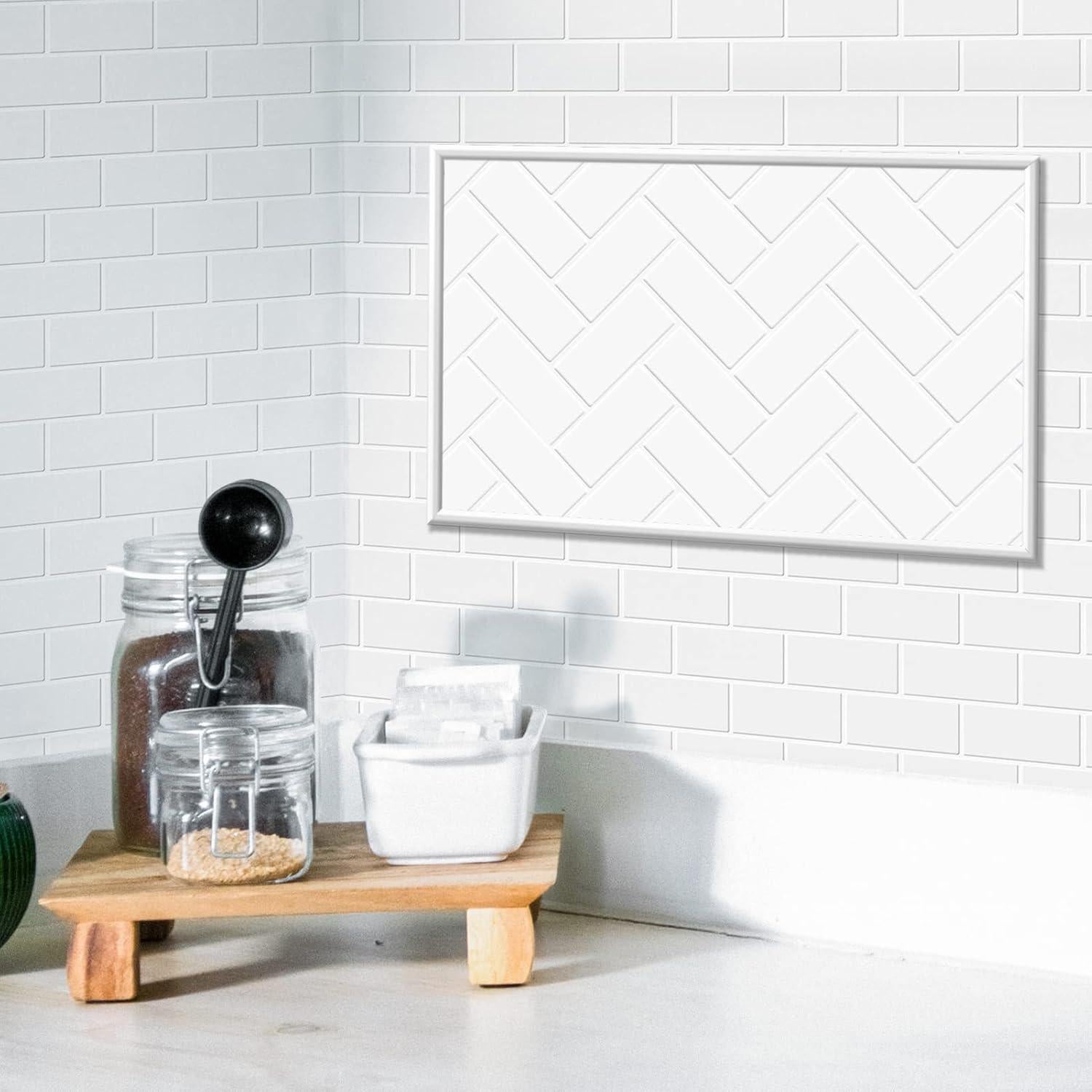 Tira de Moldura Autoadhesiva Art3dwallpanels 7.62 m Blanca