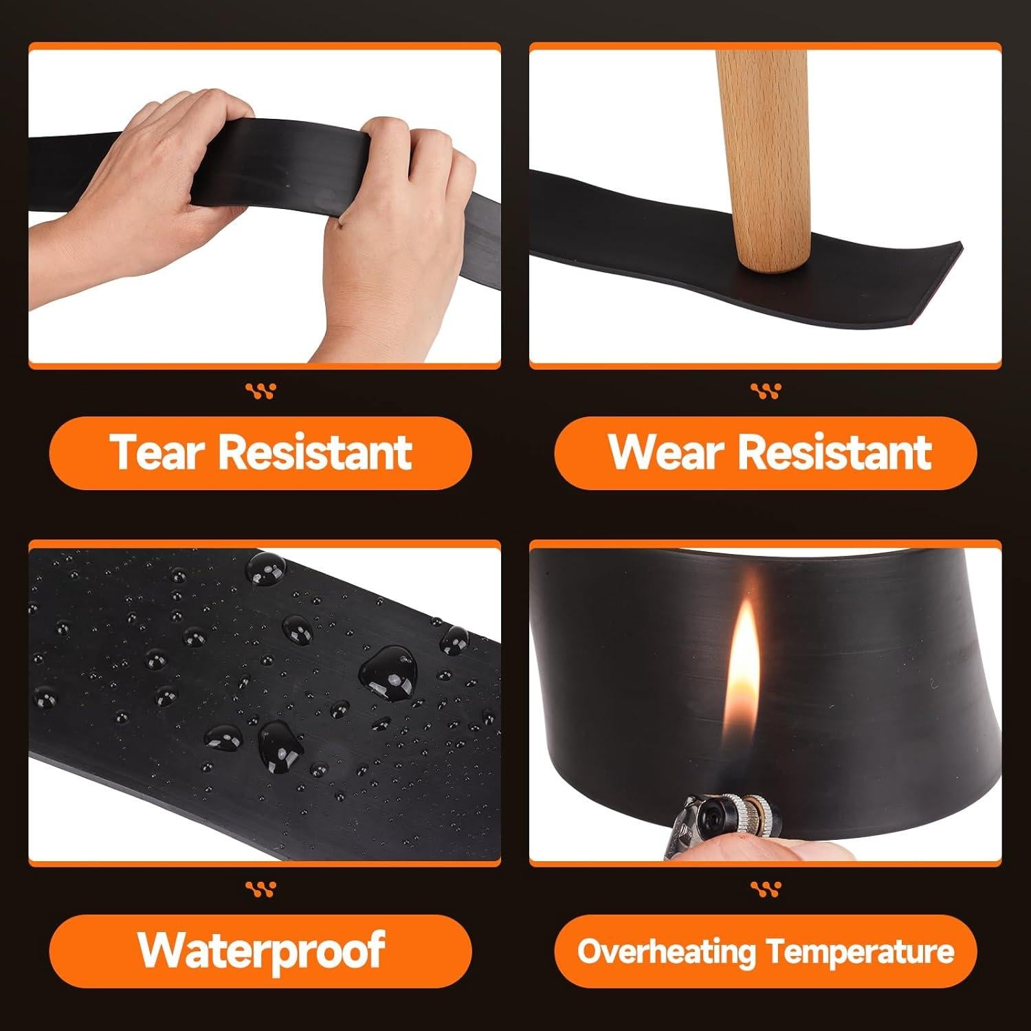 Tira de Goma Neopreno Adhesiva TORRAMI 1.27cm x 0.32cm x 3.05m