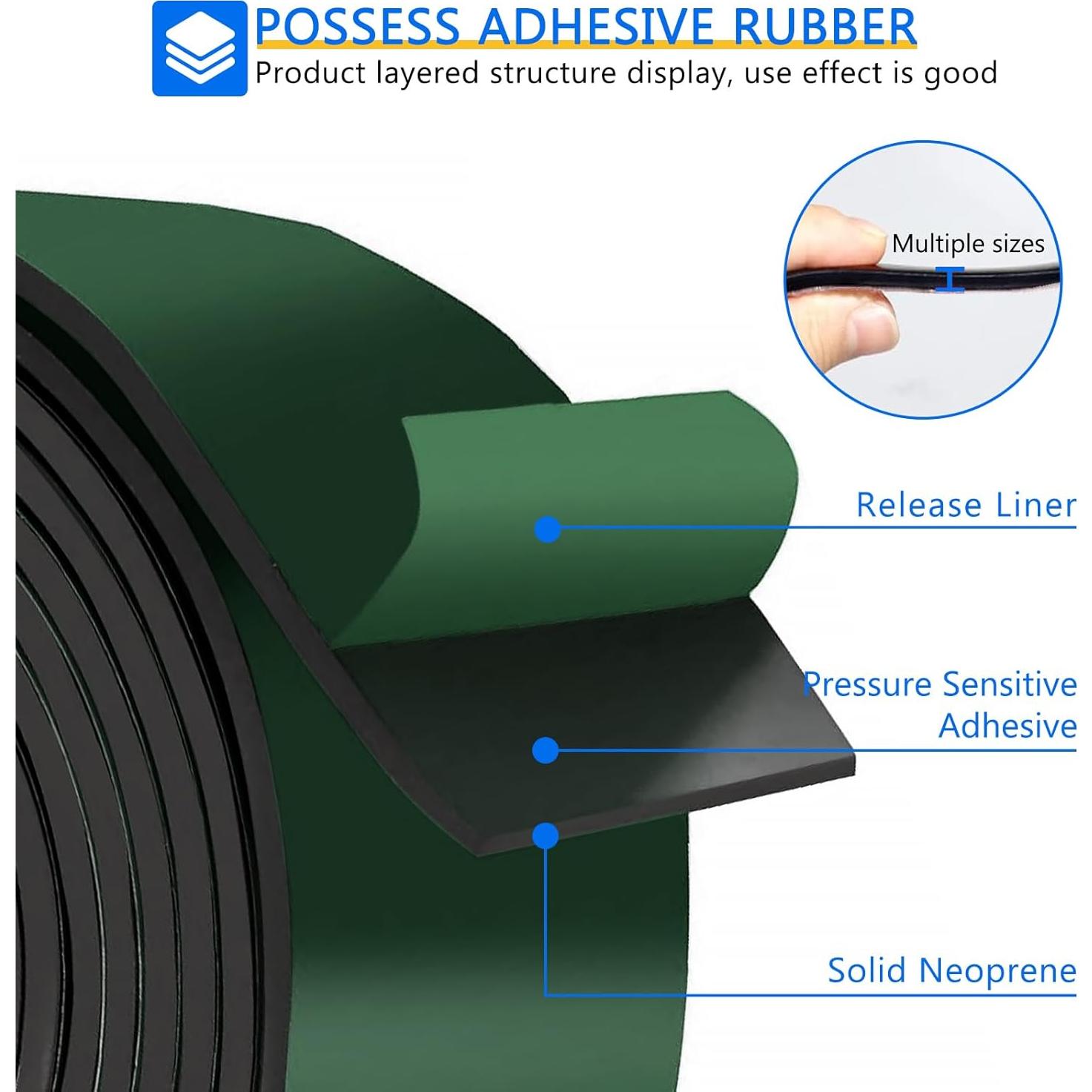 Tira de Goma Adhesiva HooTown 5.08cm Ancha x 3.2mm Gruesa