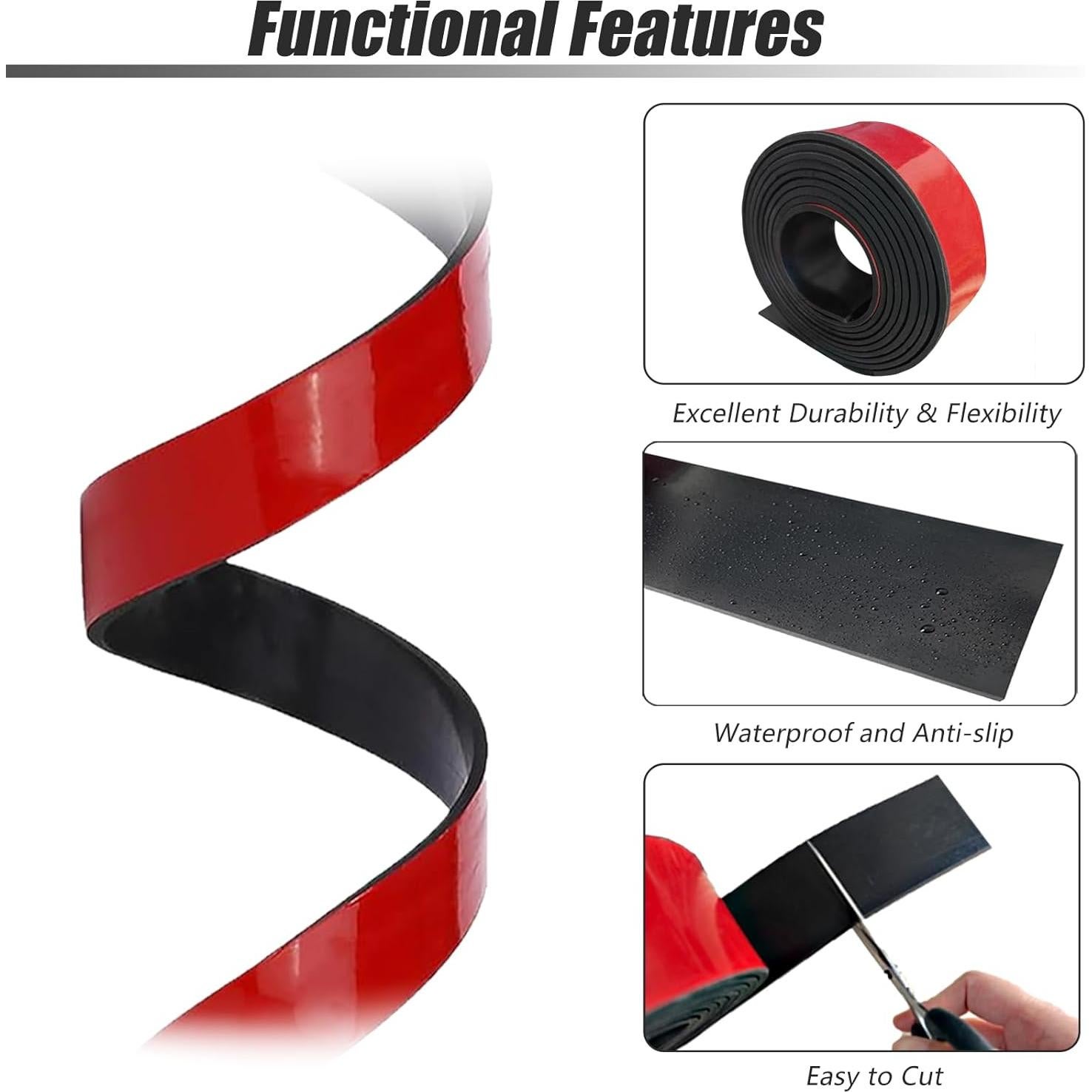 Tira de goma adhesiva neopreno SUCOHANS 2" x 0.3175cm x 3m