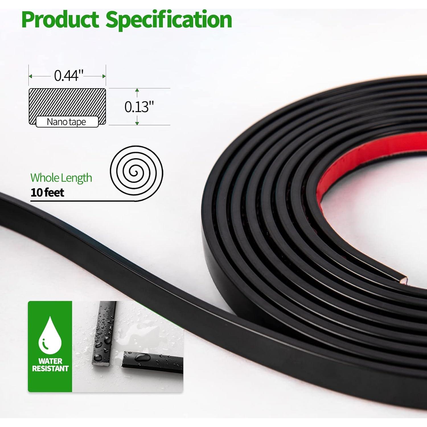 Moldura Autoadhesiva LONGKING 3m PVC Negro para Azulejos