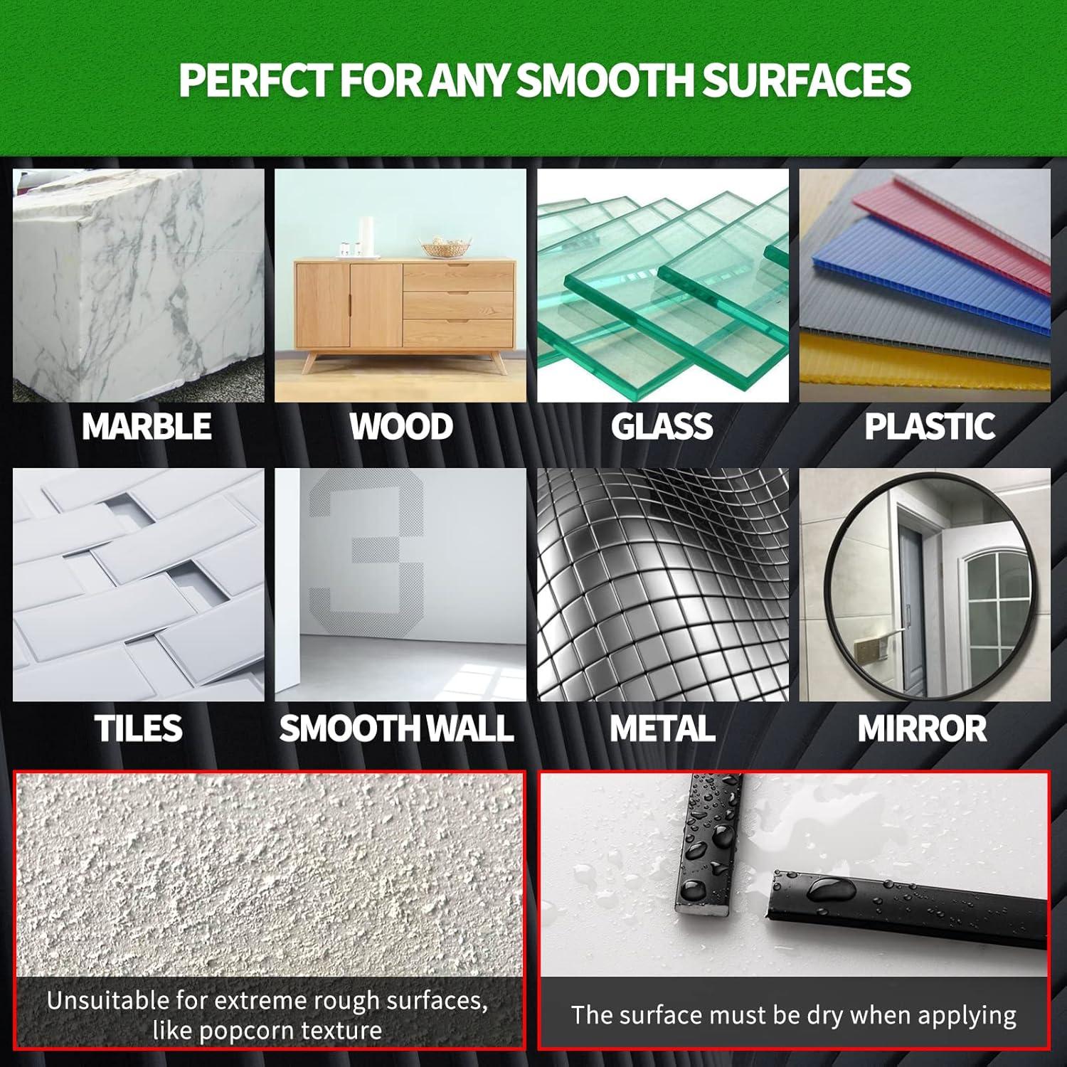 Moldura Autoadhesiva LONGKING 3m PVC Negro para Azulejos