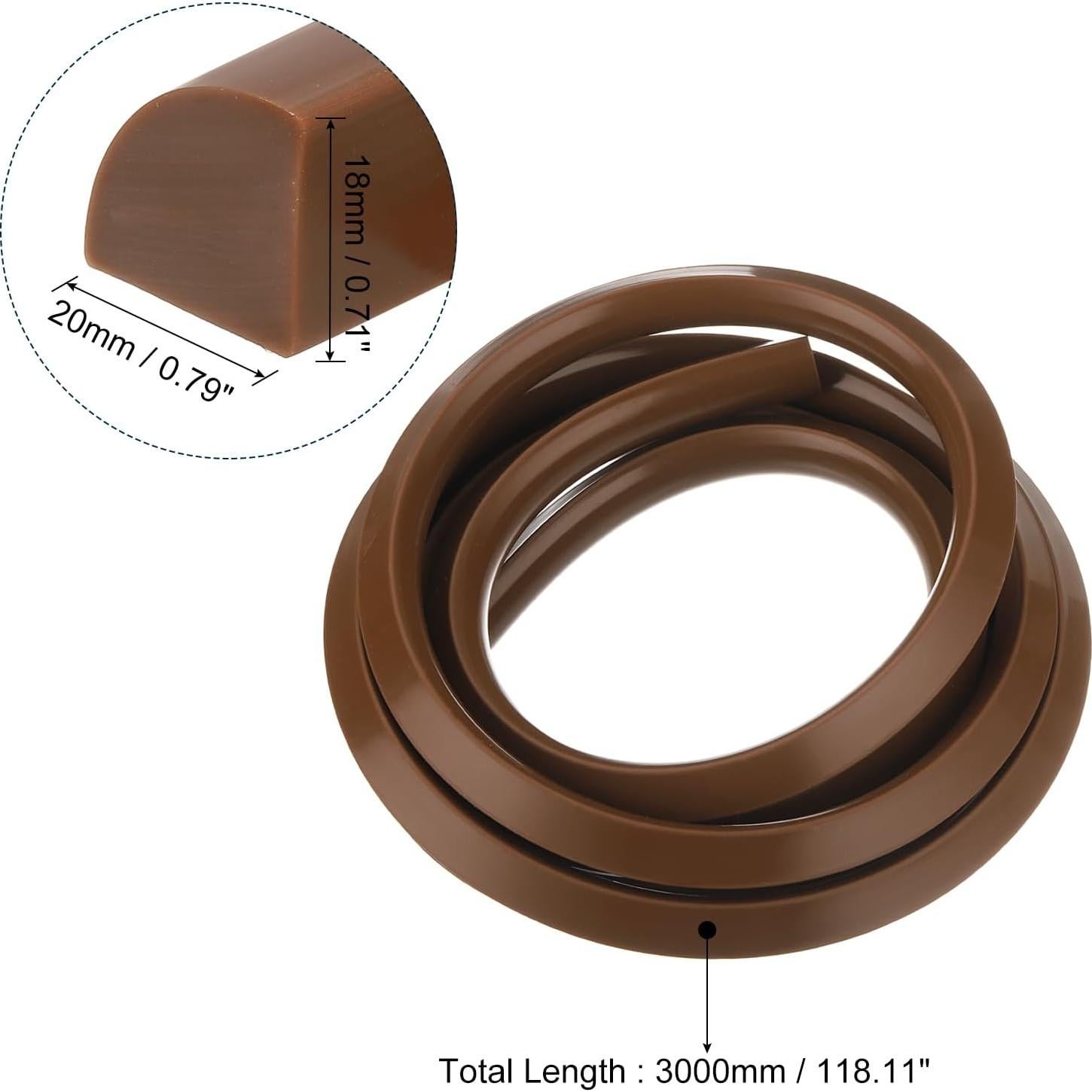 Moldura Flexible de Silicona 300 cm uxcell Marrón para Baño y Cocina