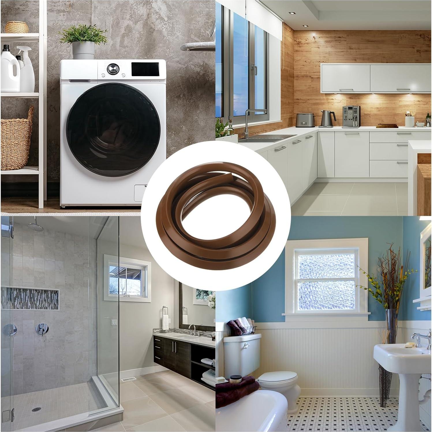 Moldura Flexible de Silicona 300 cm uxcell Marrón para Baño y Cocina