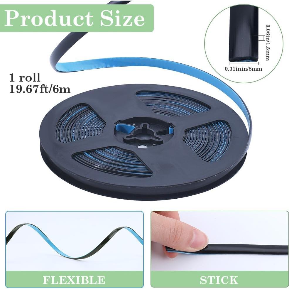 Cinta de Sellado Autoadhesiva GORGECRAFT 6m Negra PVC