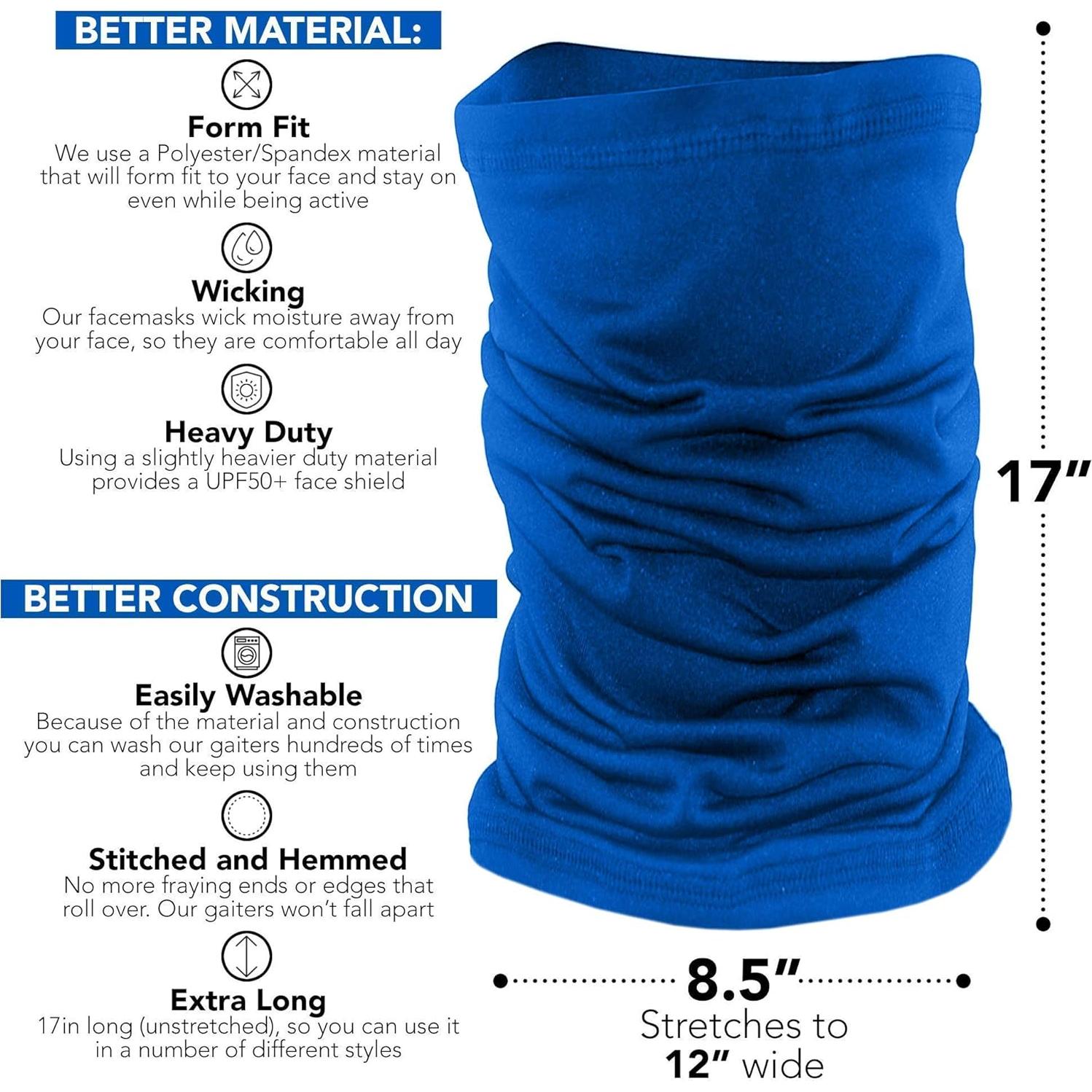 Gaiter de Cuello WindRider UPF 50+ Azul para Hombres y Mujeres