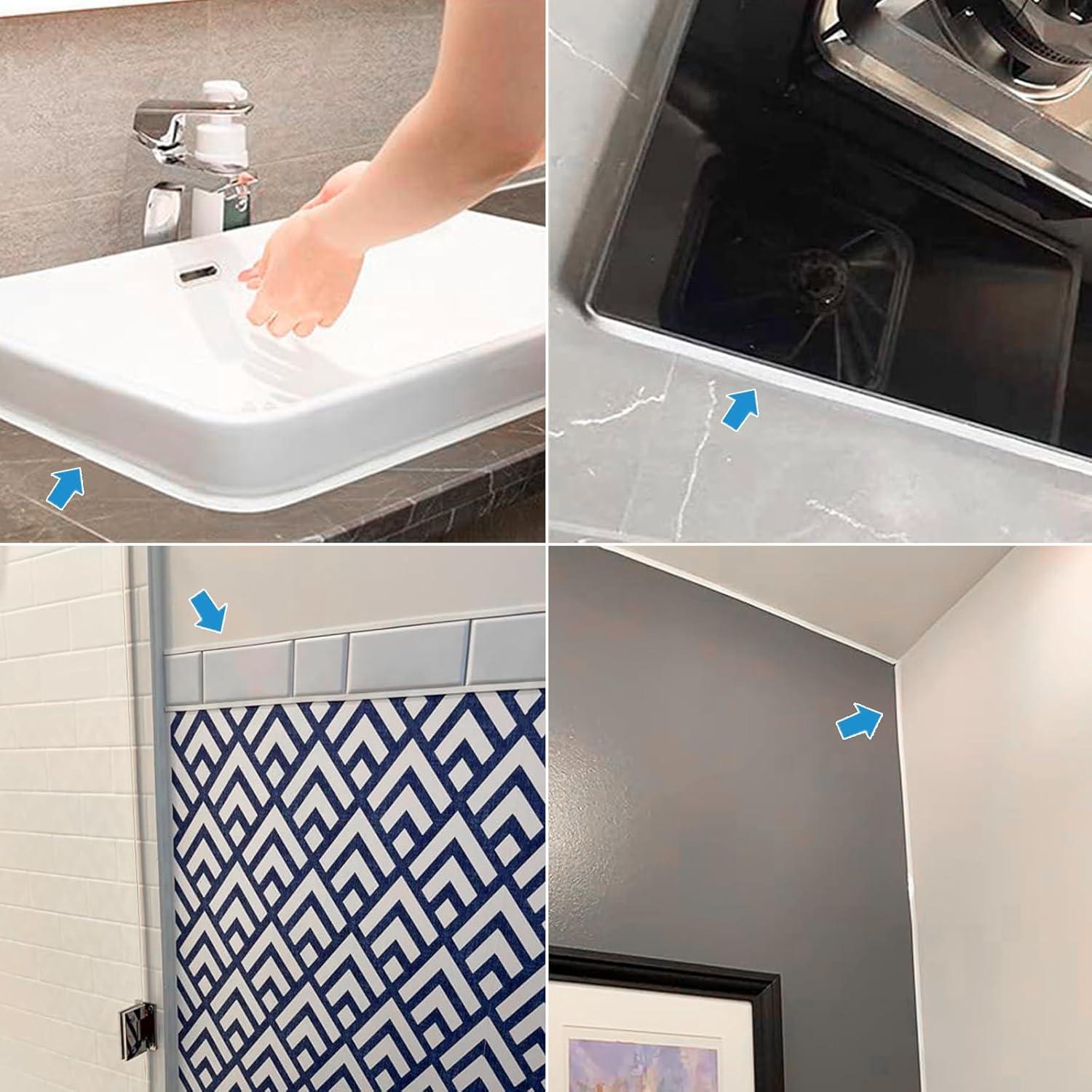 Moldura de Techo Autoadhesiva WSIWZAI 12.8cm Blanco Flexible