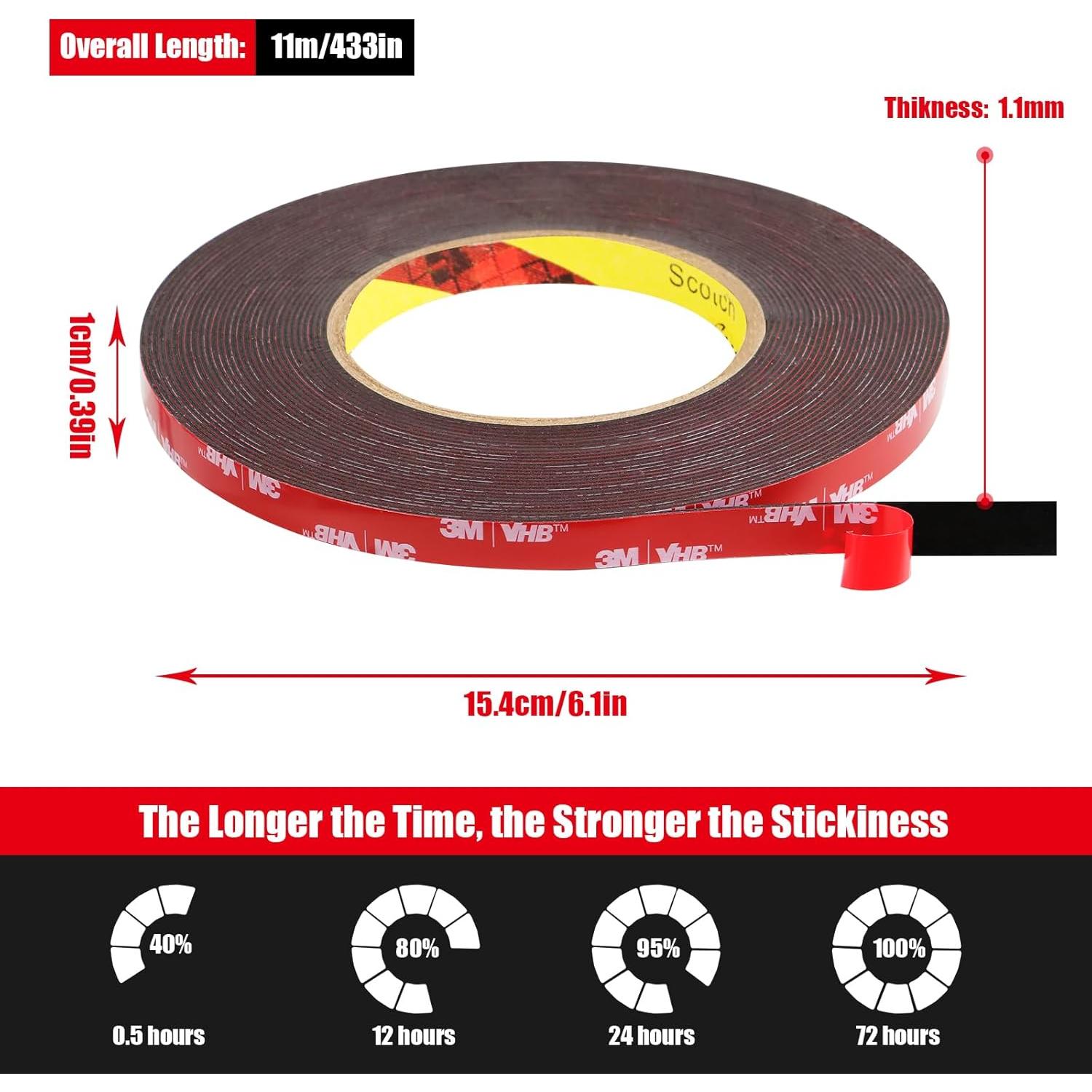 Cinta Doble Cara 3M VHB 11.1m x 1cm Resistente Temperaturas