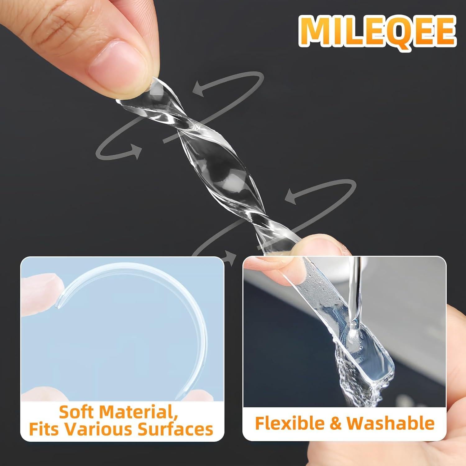 10 Tiras Protectores Transparentes MILEQEE para Puertas y Muebles