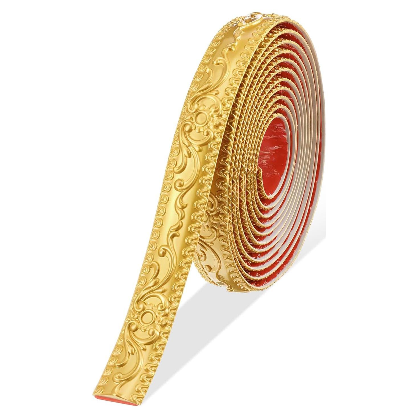 Moldura Flexible Autoadhesiva Mekueeex 5m PVC Oro 3.81cm