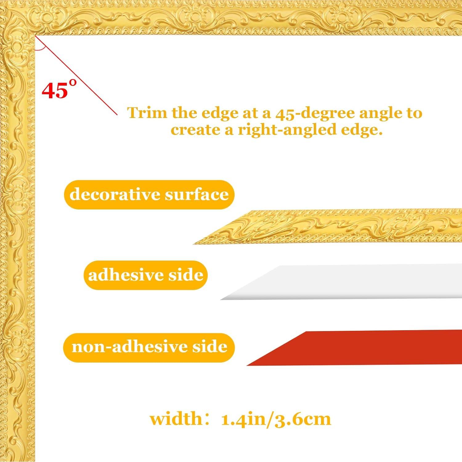 Moldura Flexible Autoadhesiva Mekueeex 5m PVC Oro 3.81cm