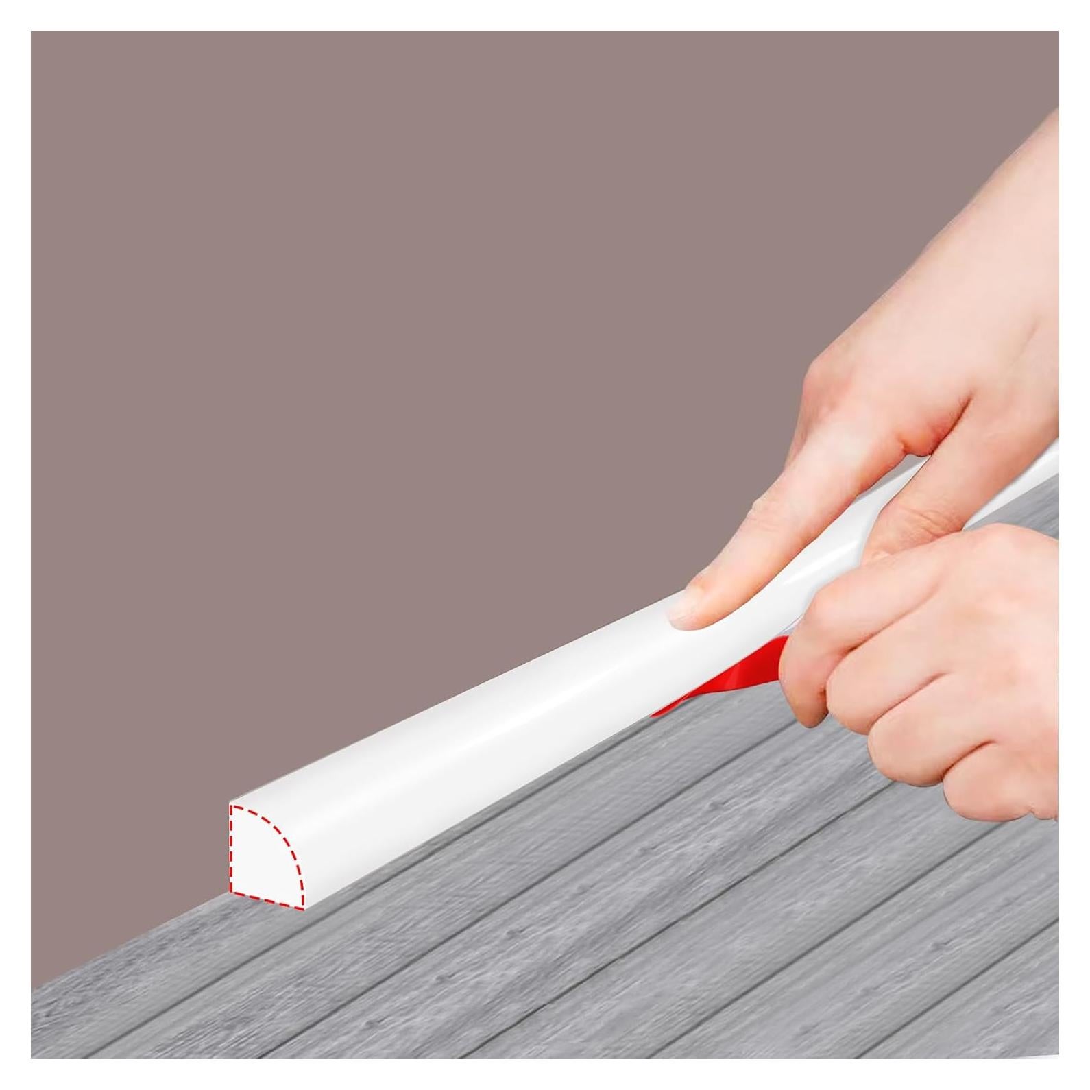 Tira de Sellado Flexible Autoadhesiva WOLAIYE 3m Blanca