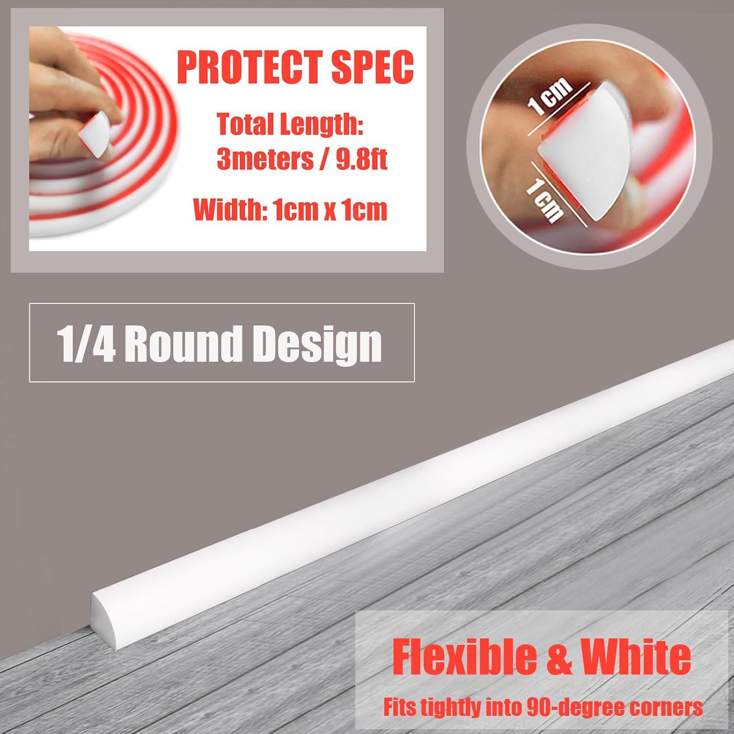 Tira de Sellado Flexible Autoadhesiva WOLAIYE 3m Blanca