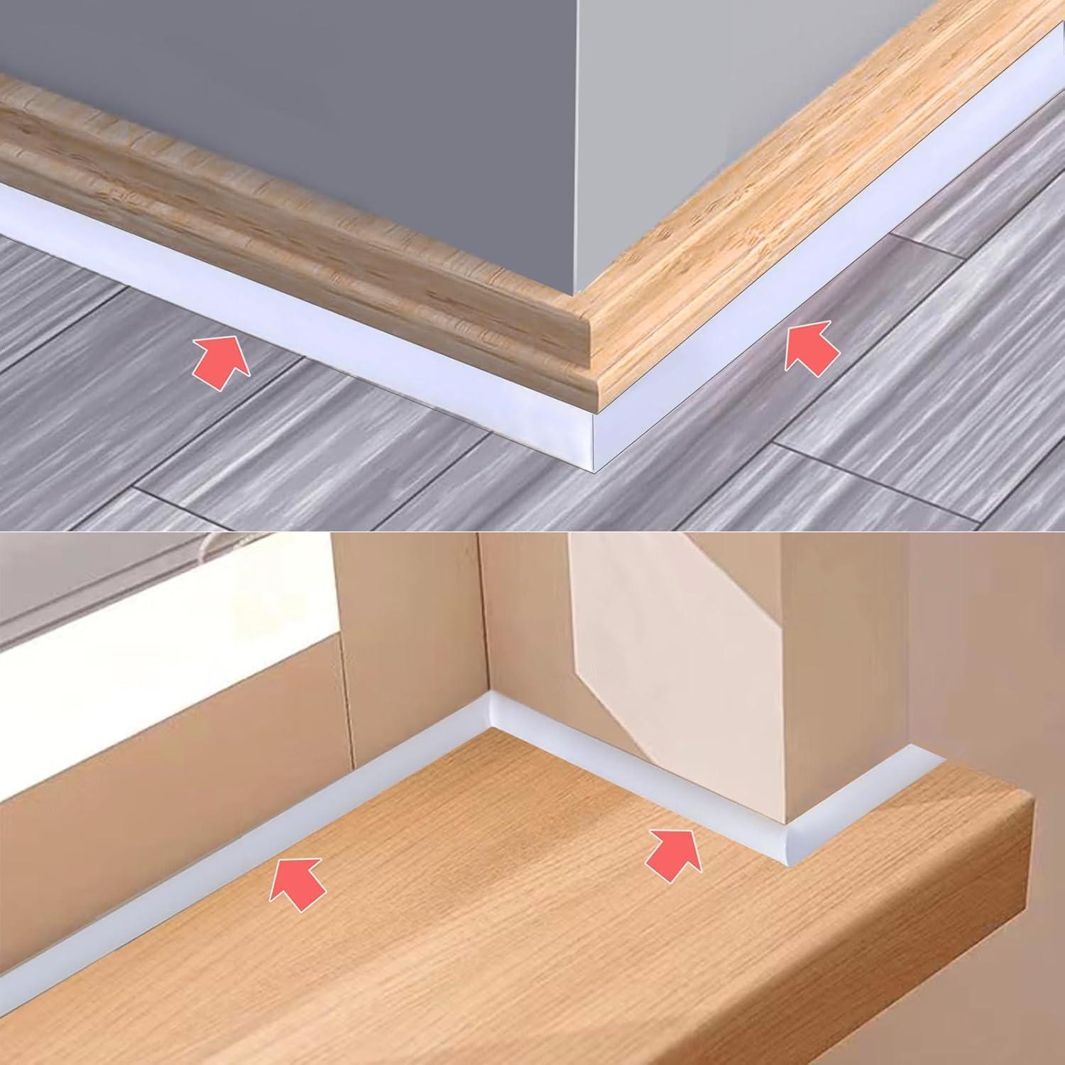 Tira de Sellado Flexible Autoadhesiva WOLAIYE 3m Blanca