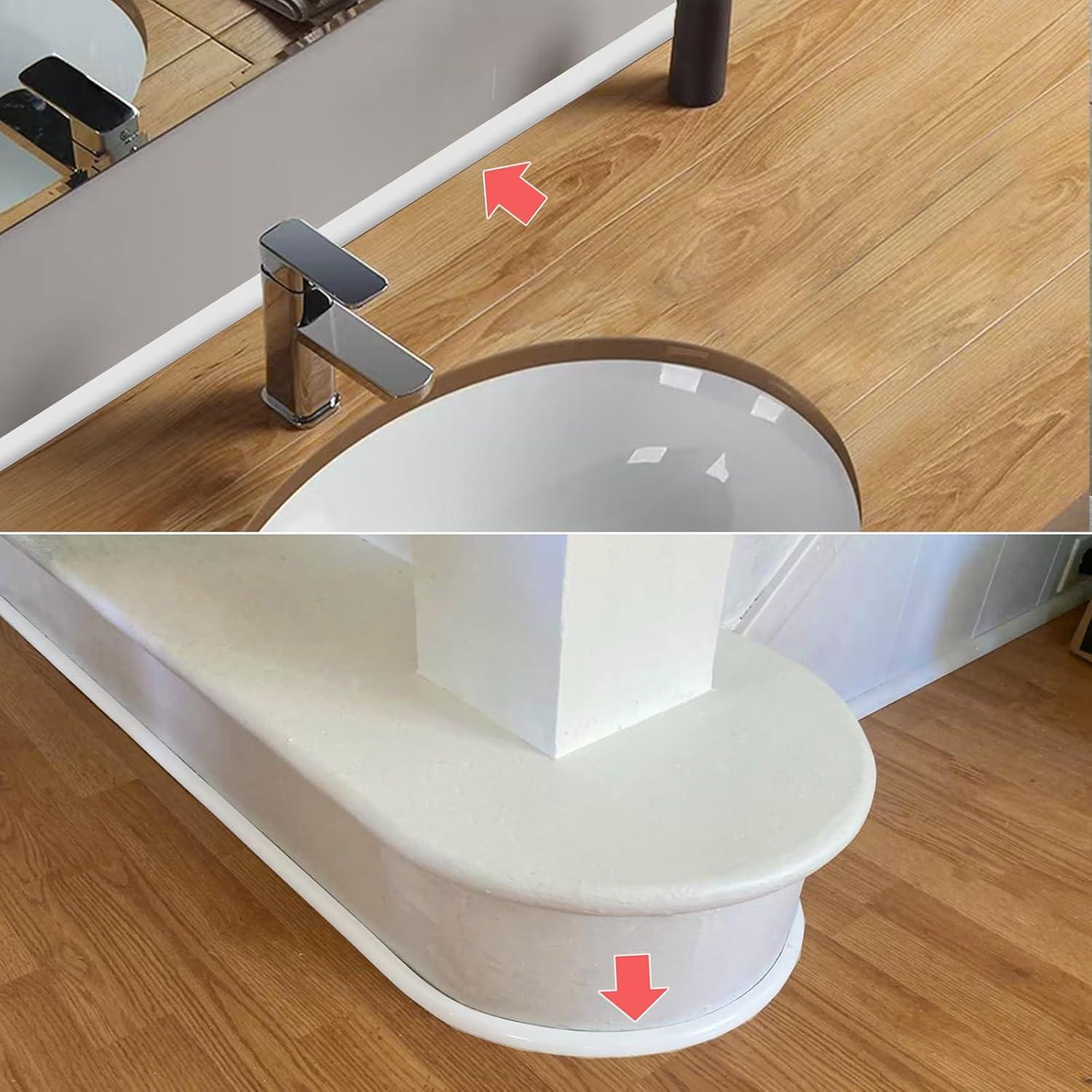 Tira de Sellado Flexible Autoadhesiva WOLAIYE 3m Blanca