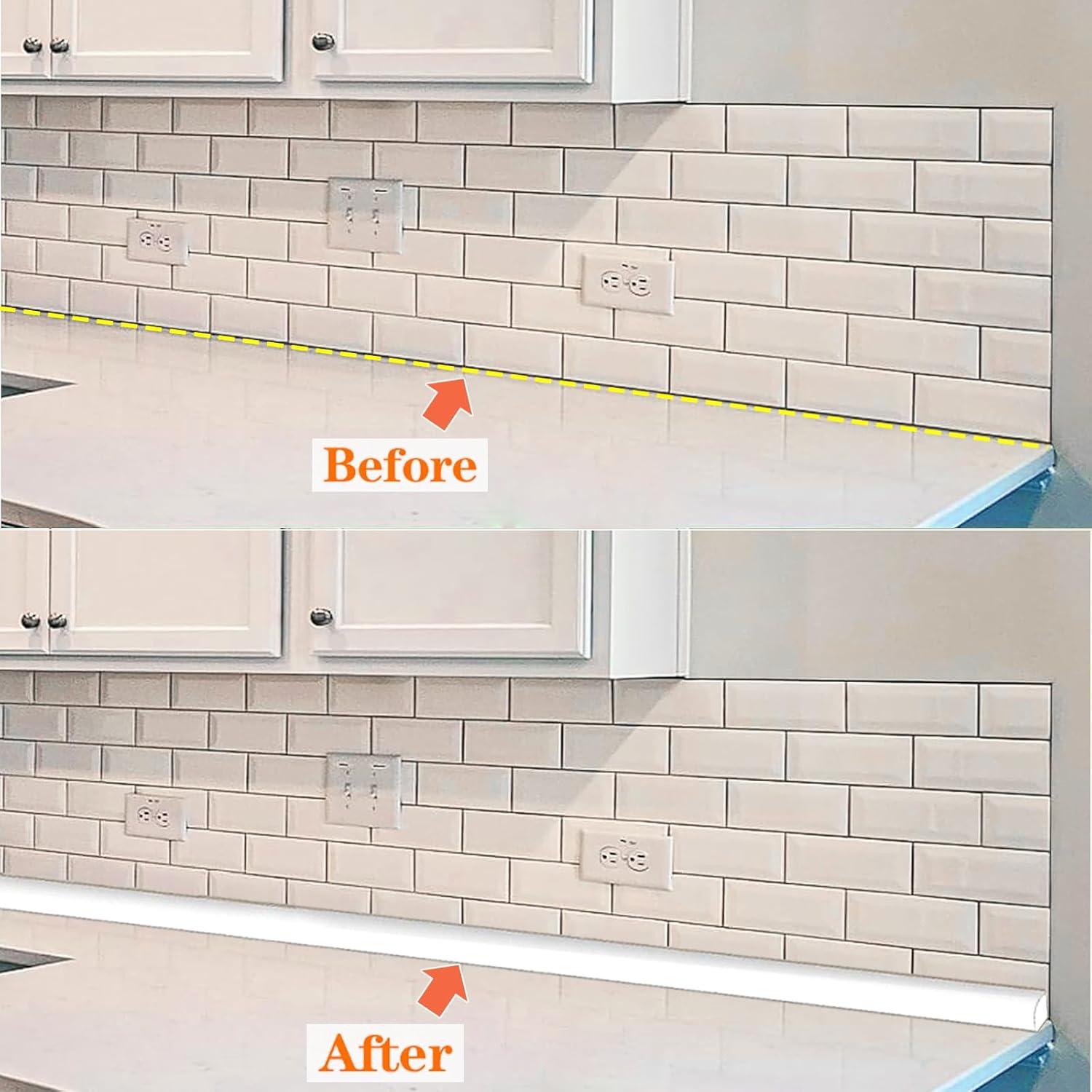 Tira de Sellado Flexible Autoadhesiva WOLAIYE 3m Blanca