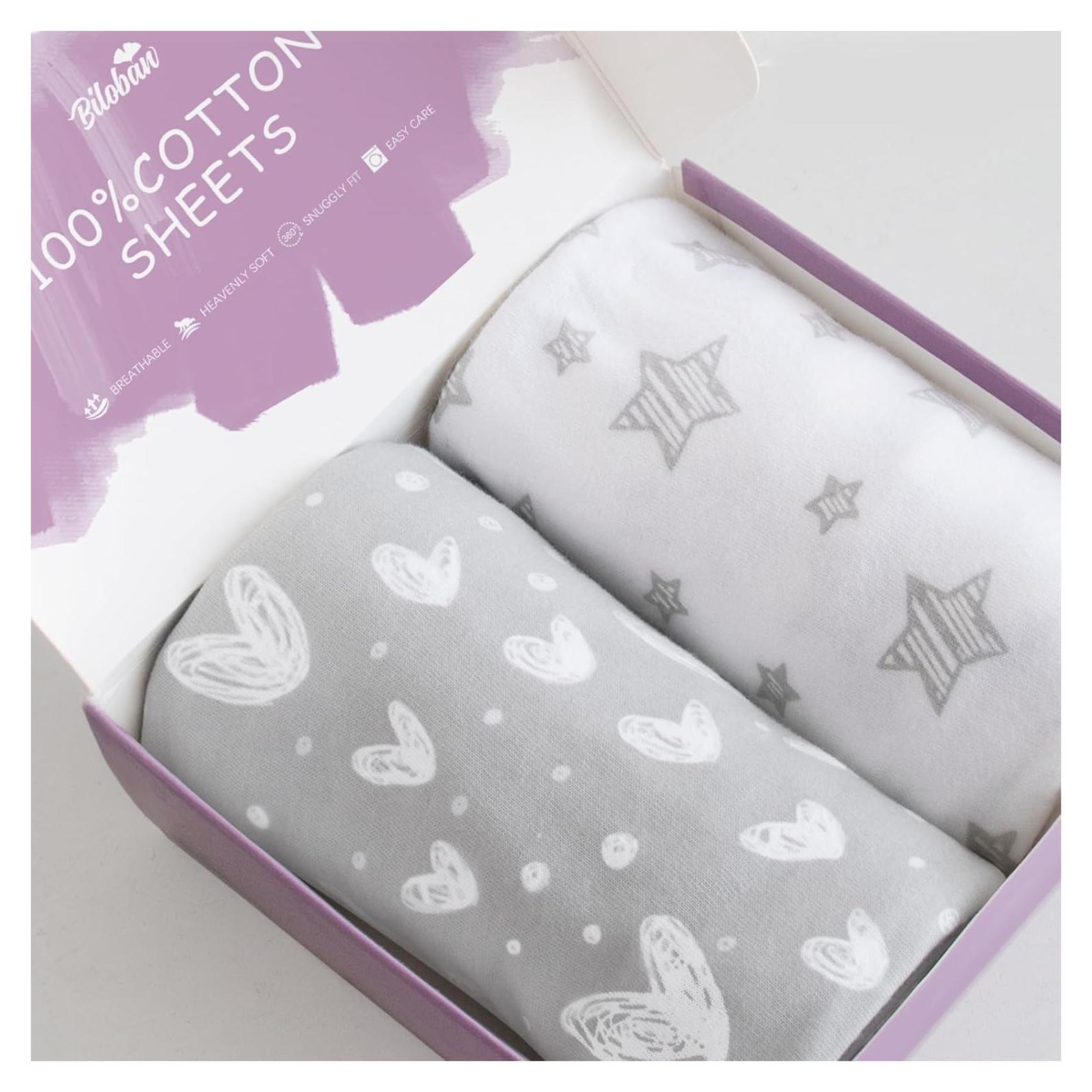 Sábanas para Cuna Biloban 33x48 cm 100% Algodón 2 Piezas