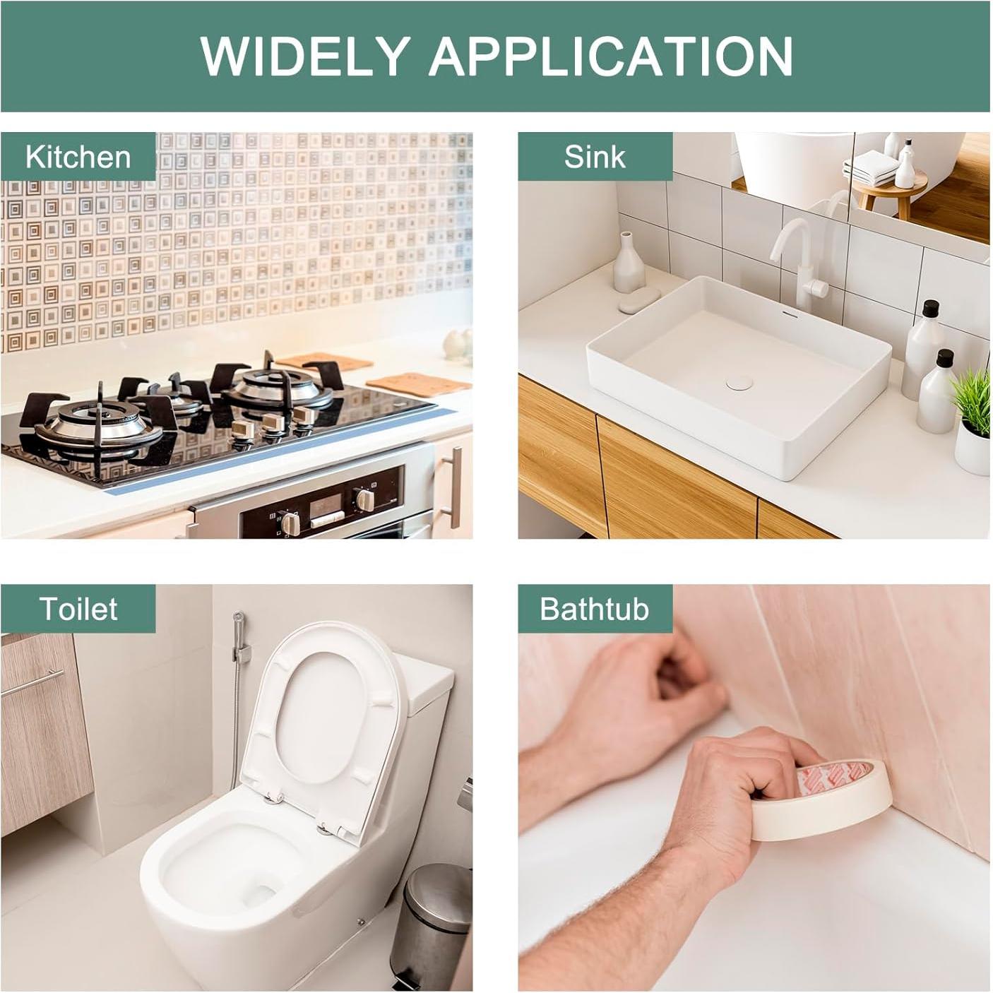 Cinta de Sellado Impermeable Autoadhesiva uxcell 38mm x 3.2m Beige