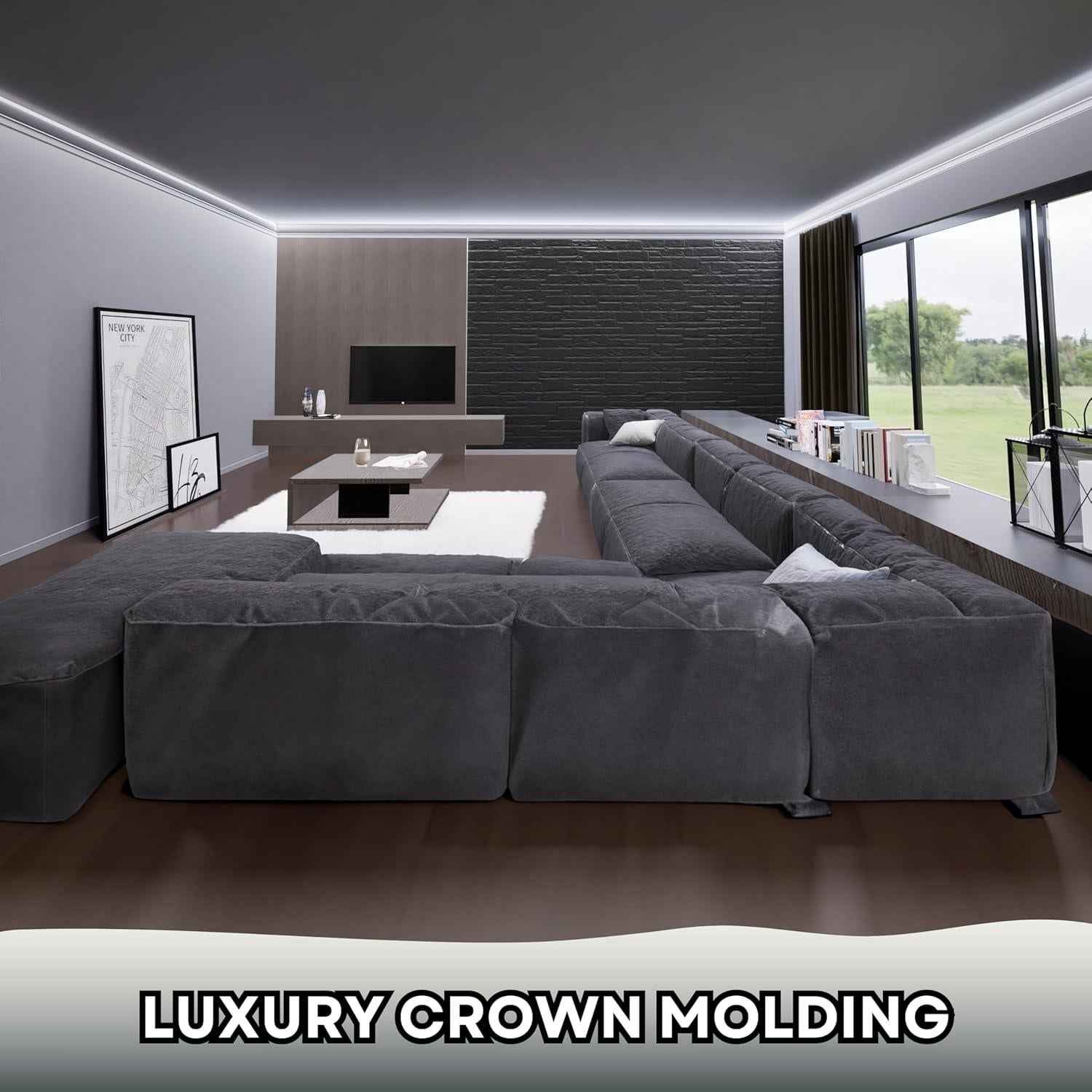 Juego de 7 Piezas de Moldura de Zócalo LED TUALCA 239.9 cm