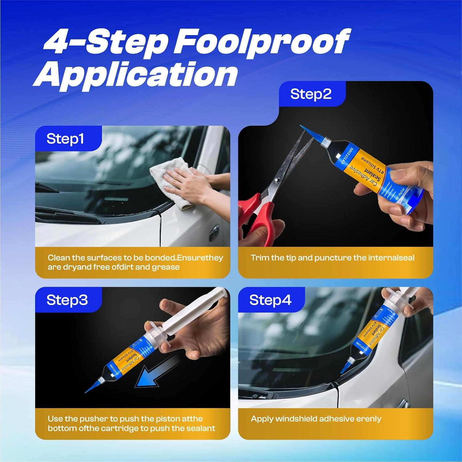 Sellador Adhesivo de Silicona RTV CYTITZHN 30g Negro Impermeable