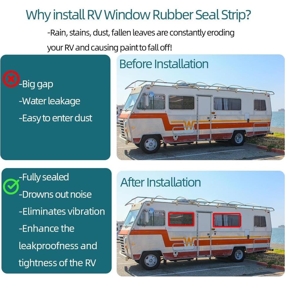 Sello de Ventana RV Tintvent 8m Goma Engrosada 1.27cm