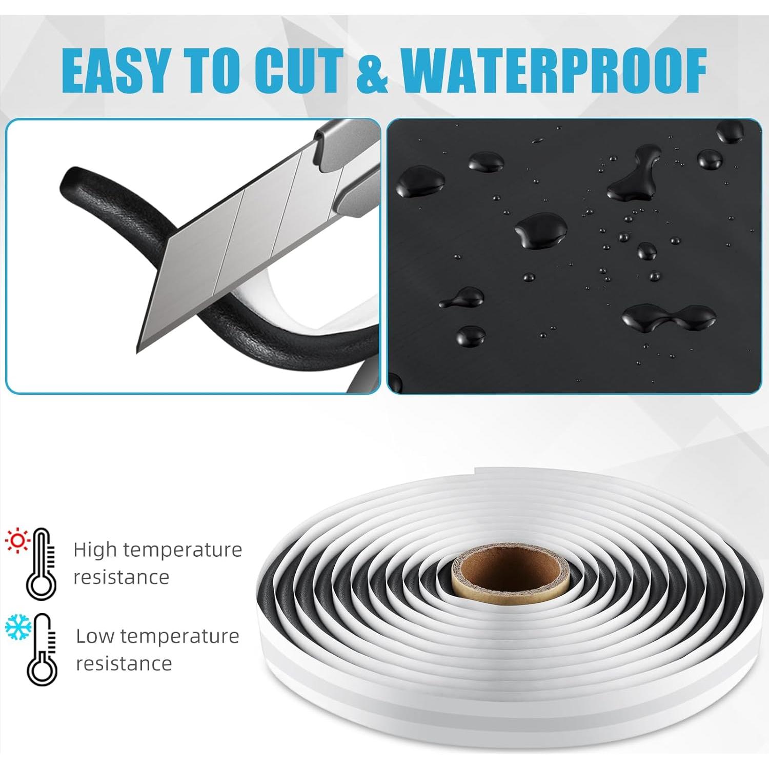 Cinta Selladora de Butilo TAGLLY 4M 8mm Impermeable para Autos