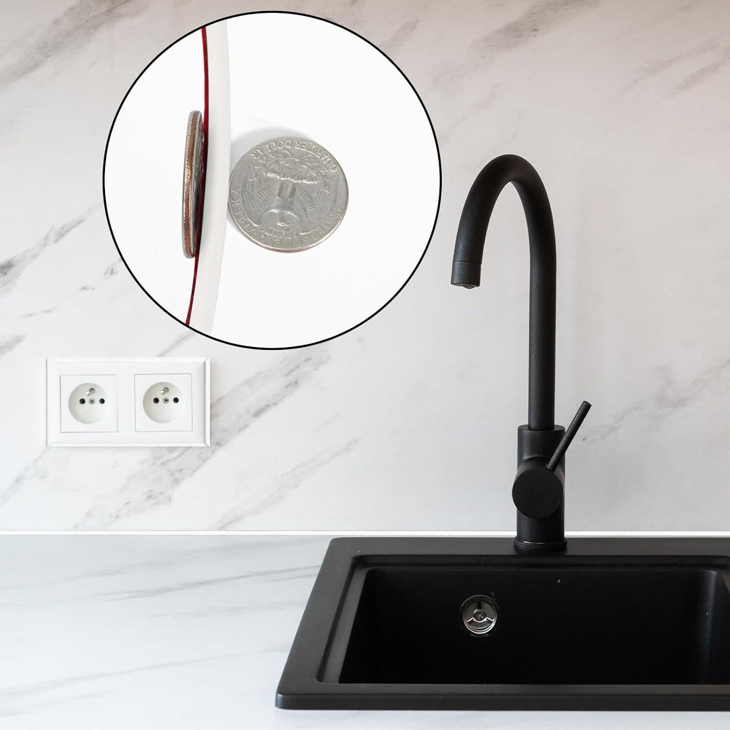 Moldura Autoadhesiva ZOWZOW 3m x 1cm Blanca Impermeable