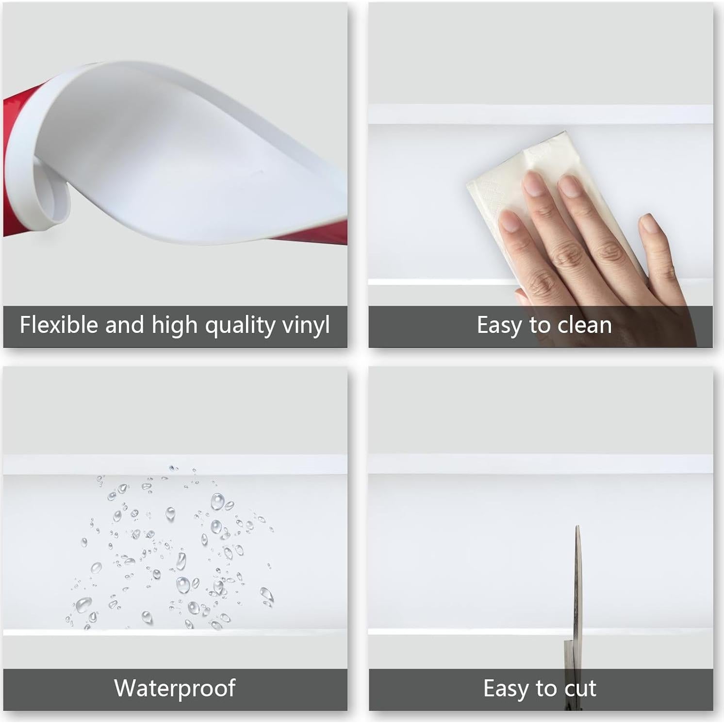 Moldura de Zócalo Flexible Autoadhesiva Salimhib 3.05m Blanco