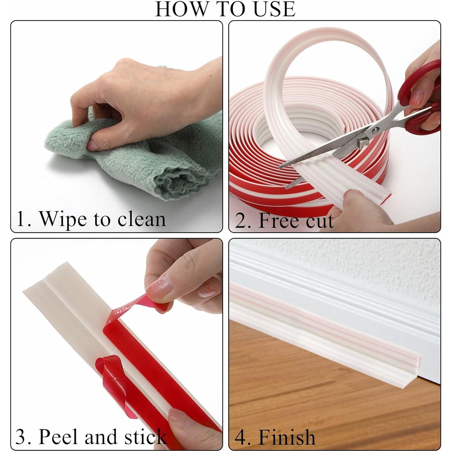 Moldura de Pared Autoadhesiva Cididu 5m x 3.81cm Flexible