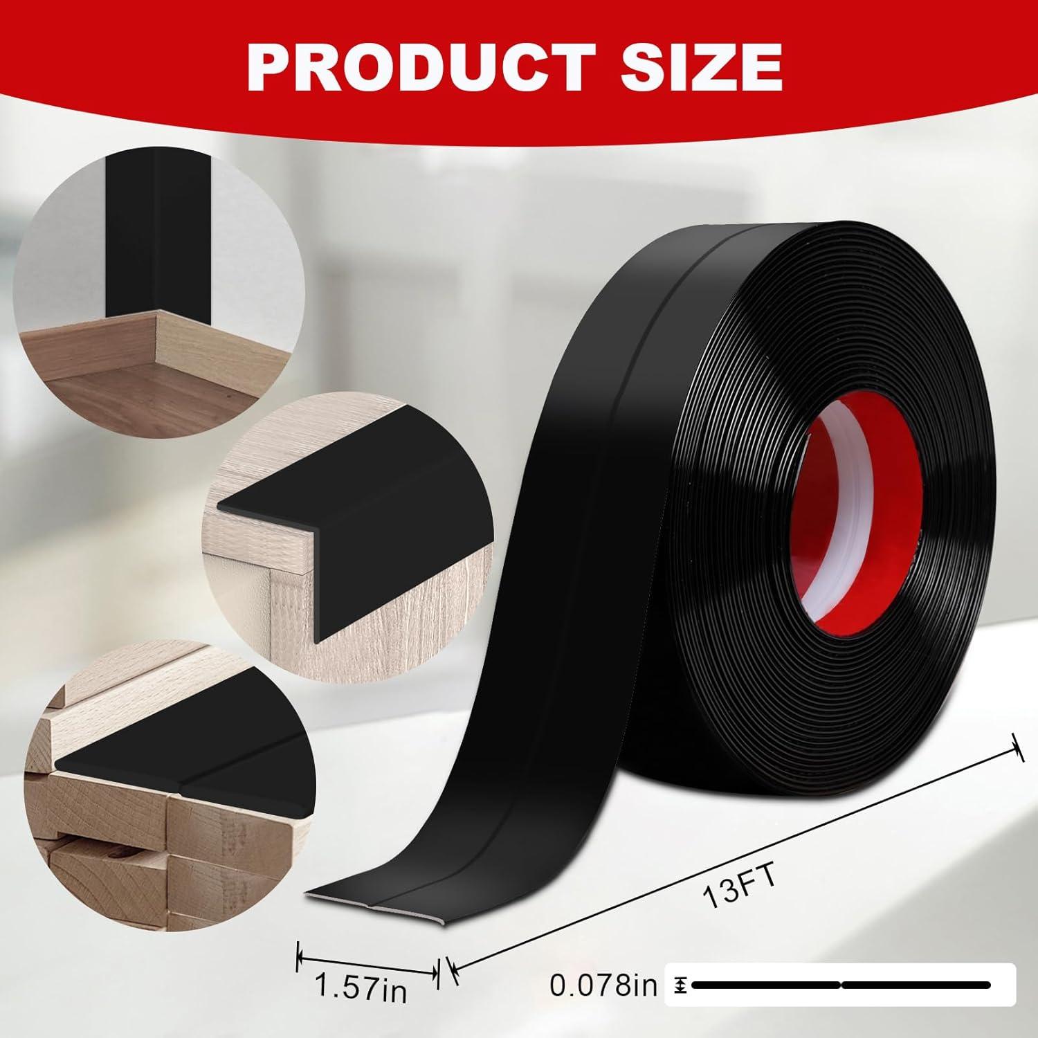 Protector de Esquina DGSL 0.4 cm x 3.96 m Autoadhesivo Negro