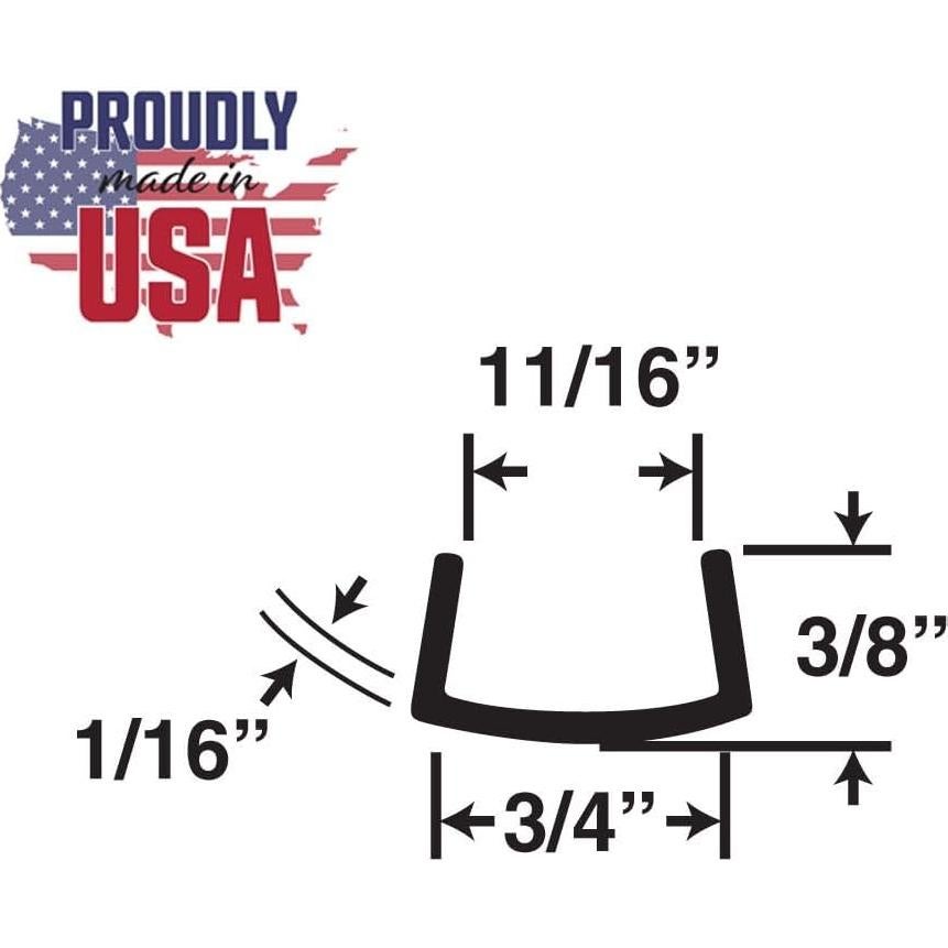Protector de Borde para Puerta de Gabinete Outwater 3/4" Claro - Paquete de 8