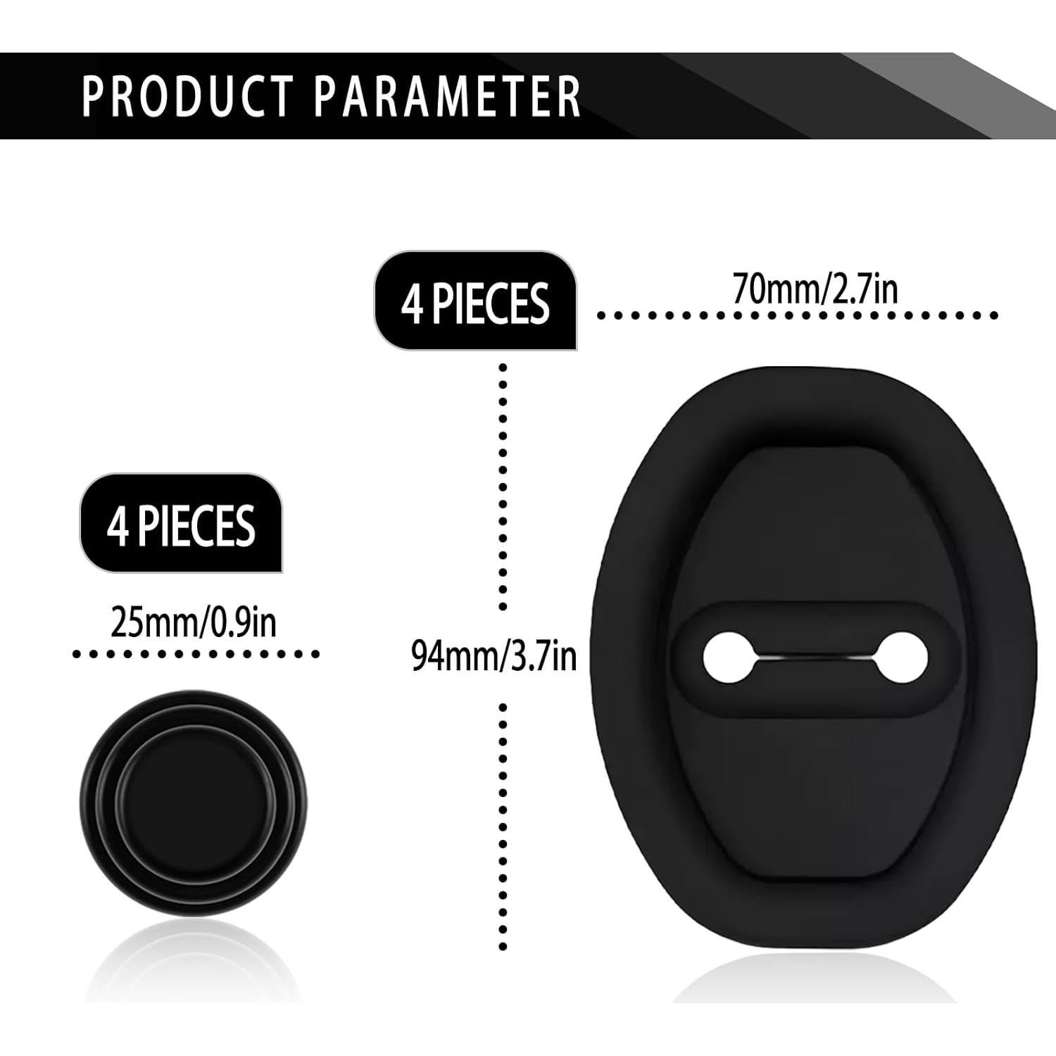 Cubierta Protectora de Pestillo de Puerta CKLJTL Silicona 4Pcs