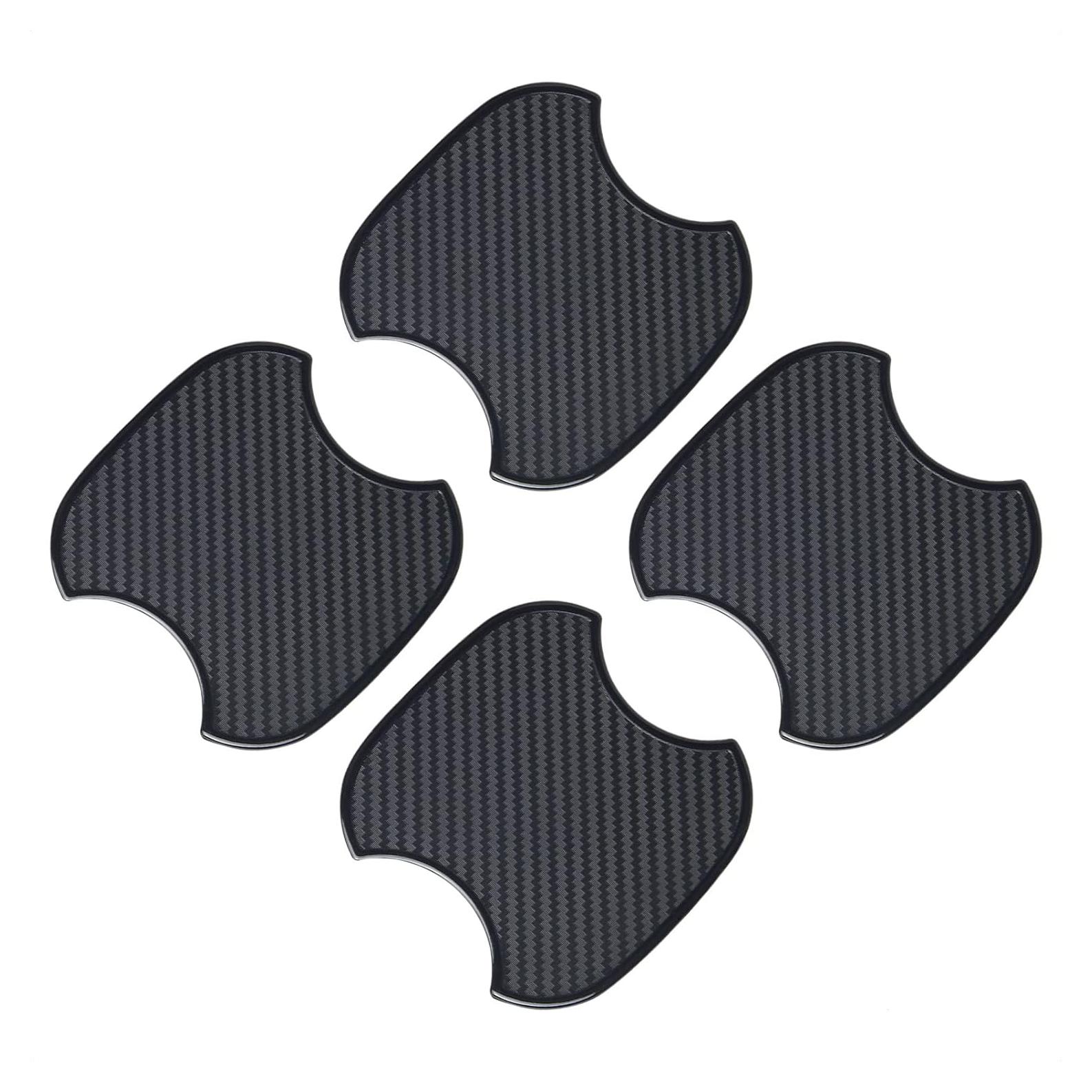 Protector de Puerta TANGSEN 4 Piezas TPU Textura Fibra Carbono
