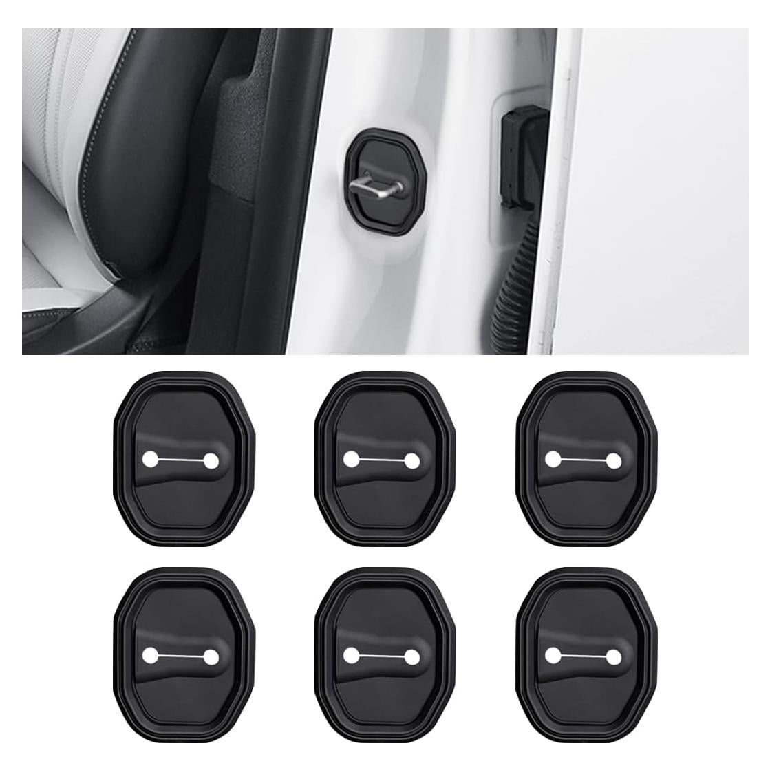 6PCS Car Door Lock Cover Buckle Decor Trim, Vehicle Door Screw Protector Sticker, Rustproof Auto Exterior Accessories Compatible with Renegade Grand Cherokee Compass Patriot