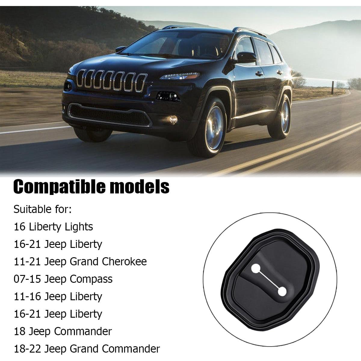 6PCS Car Door Lock Cover Buckle Decor Trim, Vehicle Door Screw Protector Sticker, Rustproof Auto Exterior Accessories Compatible with Renegade Grand Cherokee Compass Patriot