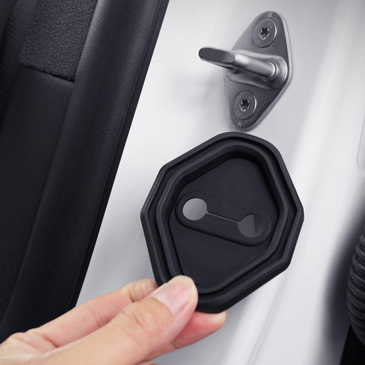 6PCS Car Door Lock Cover Buckle Decor Trim, Vehicle Door Screw Protector Sticker, Rustproof Auto Exterior Accessories Compatible with Renegade Grand Cherokee Compass Patriot