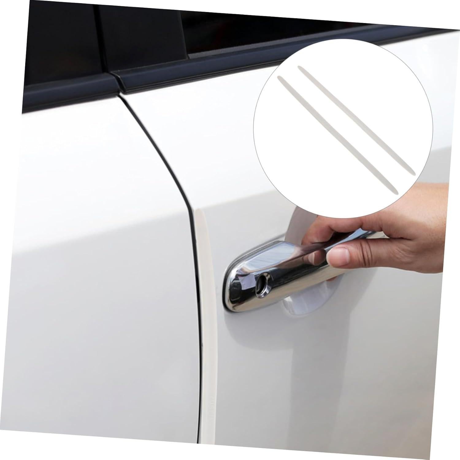 Cabilock Protector Adhesivo de Tira de Colisión para Puertas de Coche - 2 Pcs